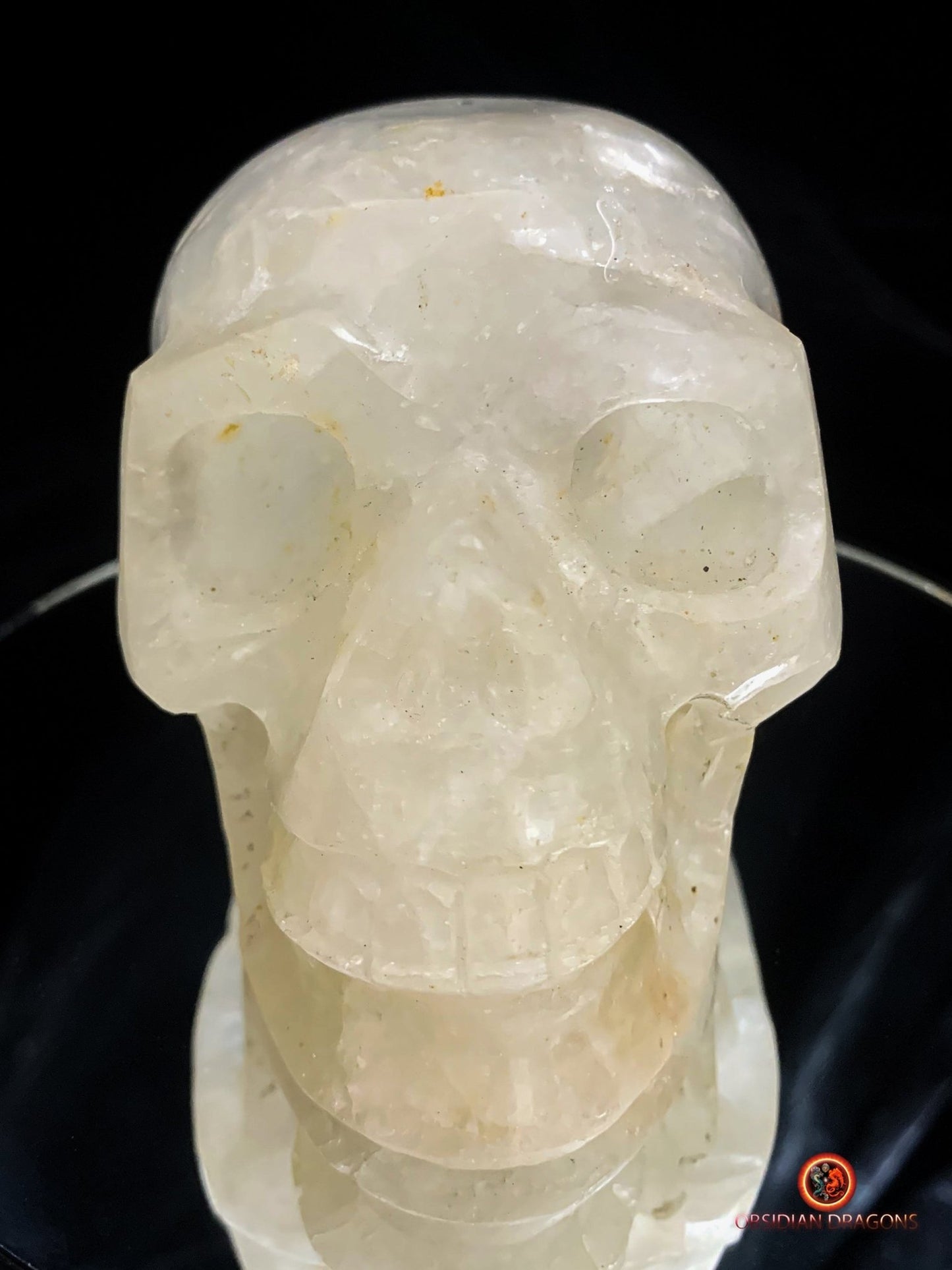 Crâne de cristal de roche Himalayen- Connexion profonde | obsidian dragons