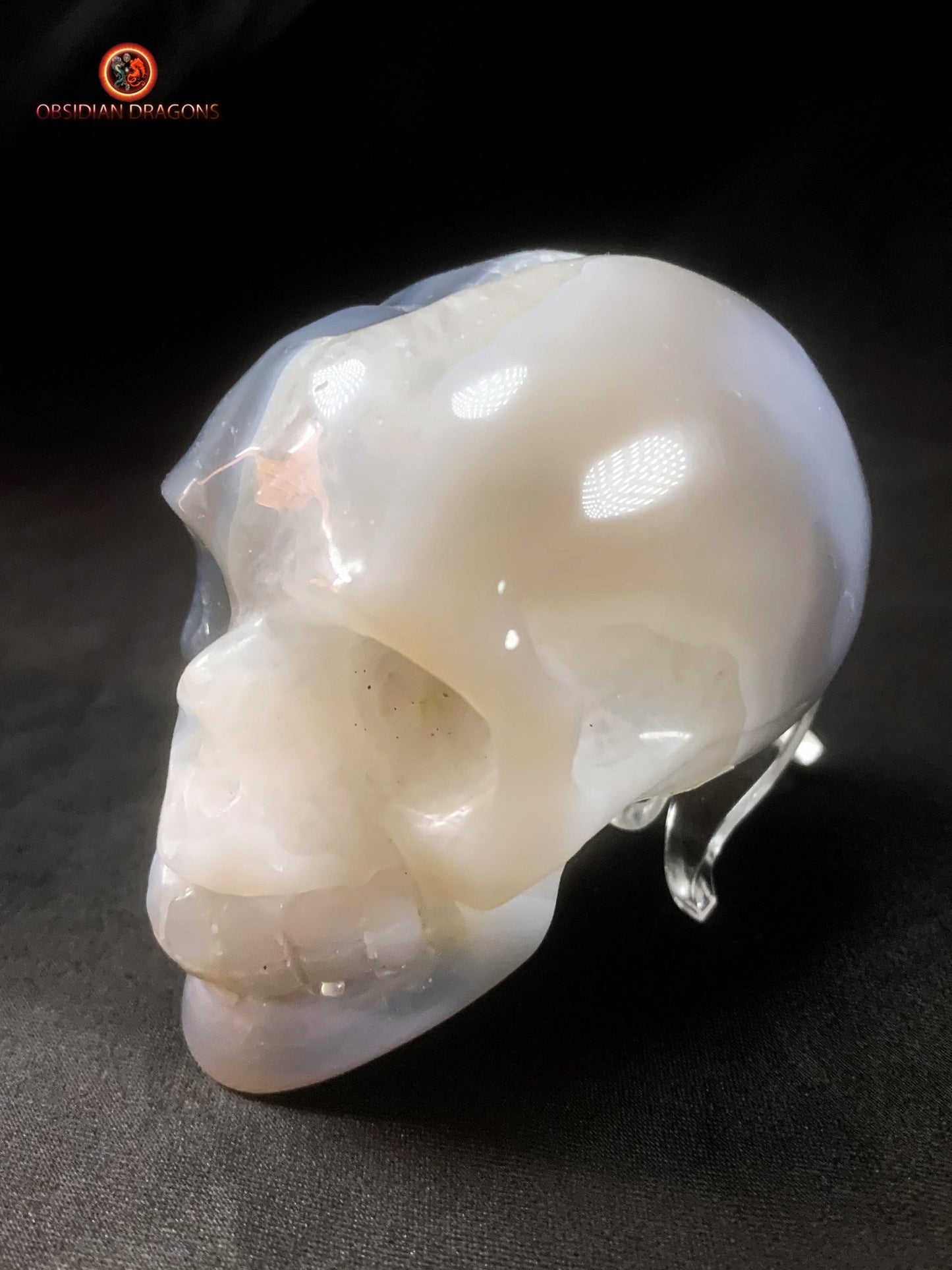 Crâne de cristal artisanal- Quartz- Unique | obsidian dragons