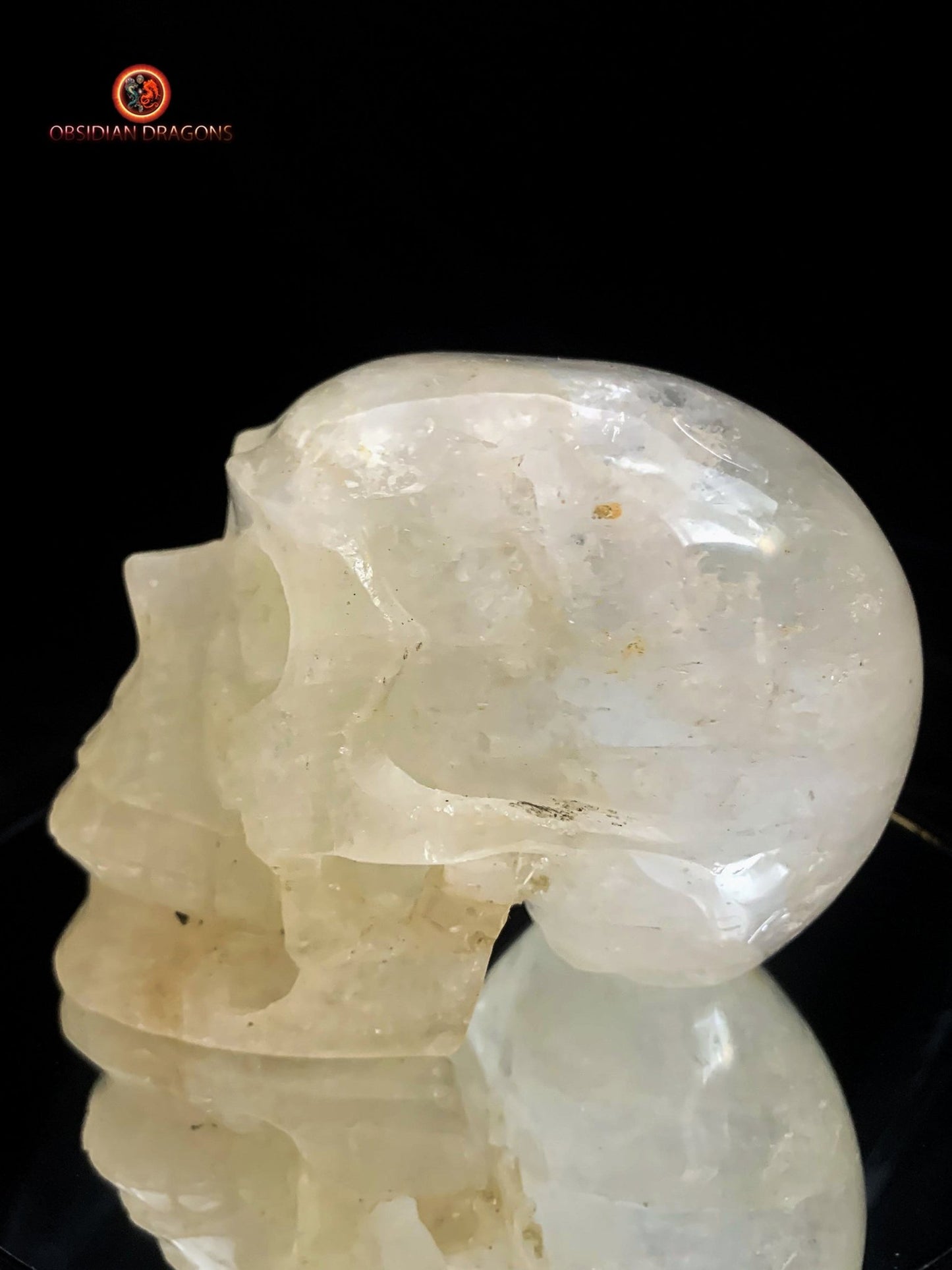 Crâne de cristal de roche Himalayen- Connexion profonde | obsidian dragons