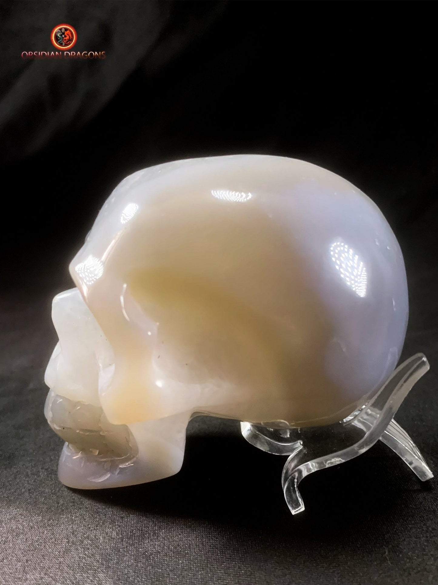 Crâne de cristal artisanal- Quartz- Unique | obsidian dragons