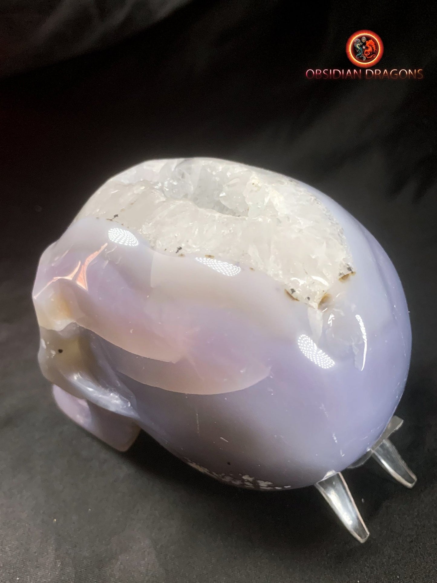 Crâne de cristal- Géode de quartz- Unique | obsidian dragons