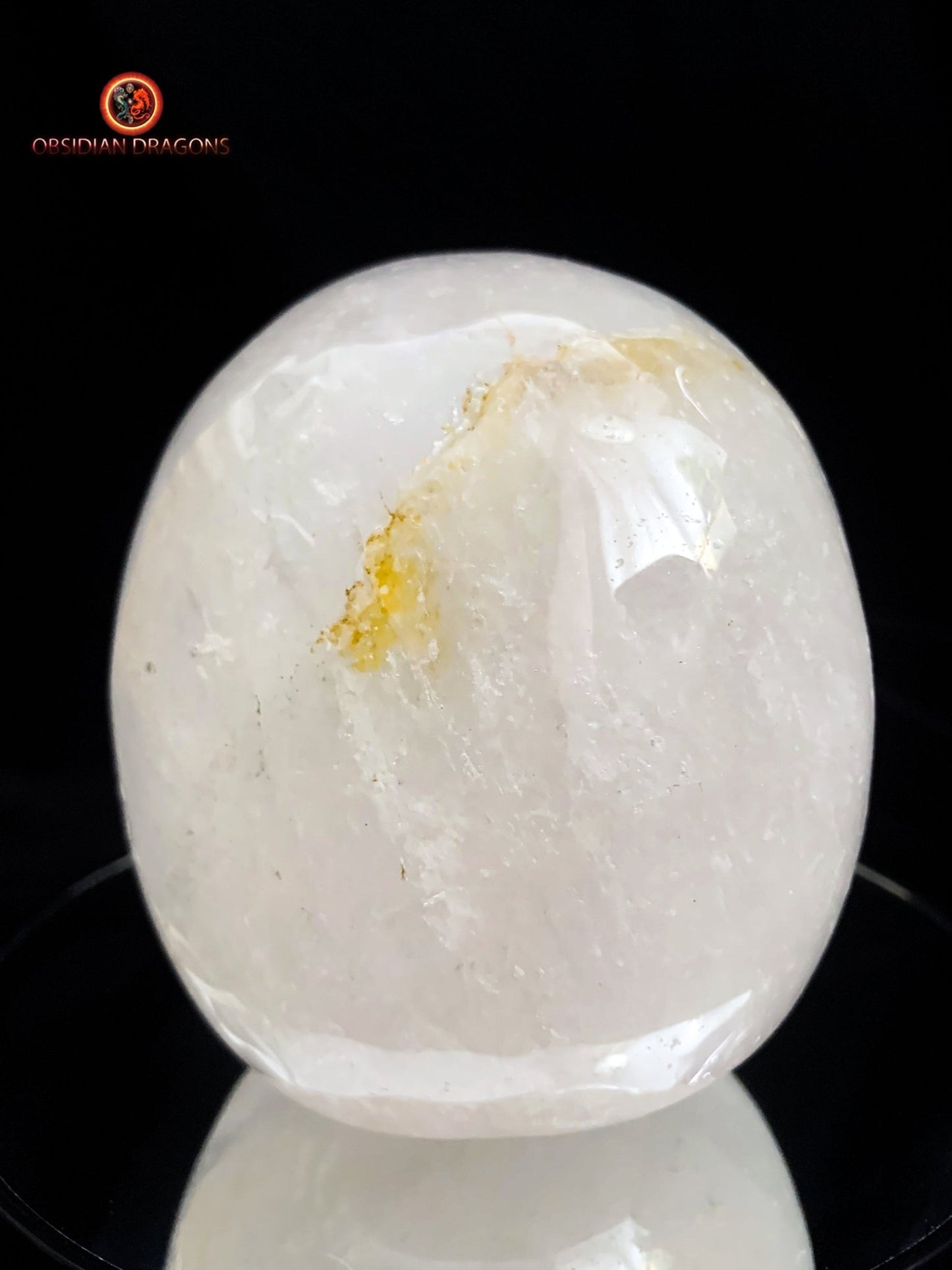 Grand crâne de cristal en cristal de roche himalayen | obsidian dragons