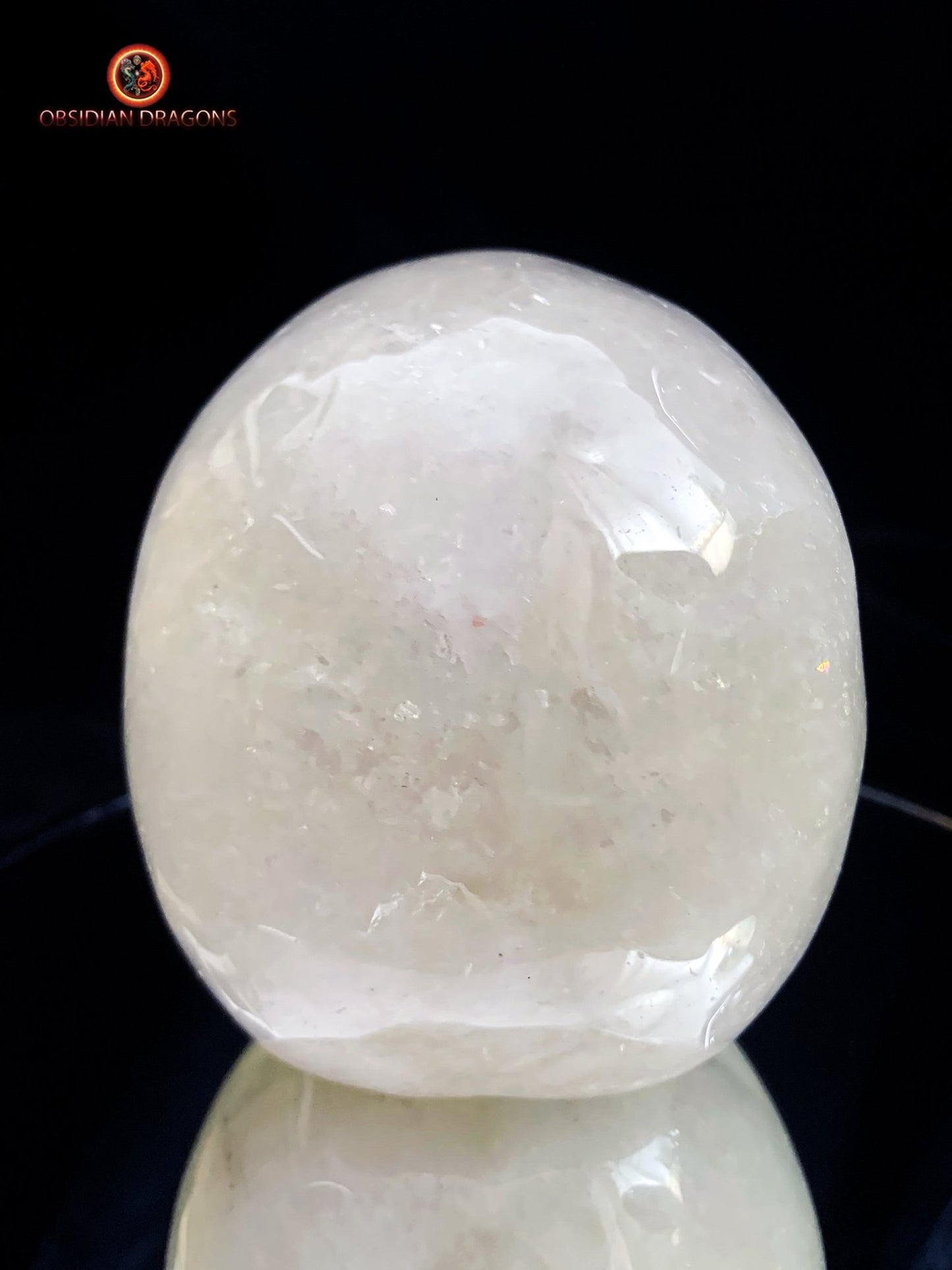 Crâne de cristal en cristal de roche himalayen | obsidian dragons