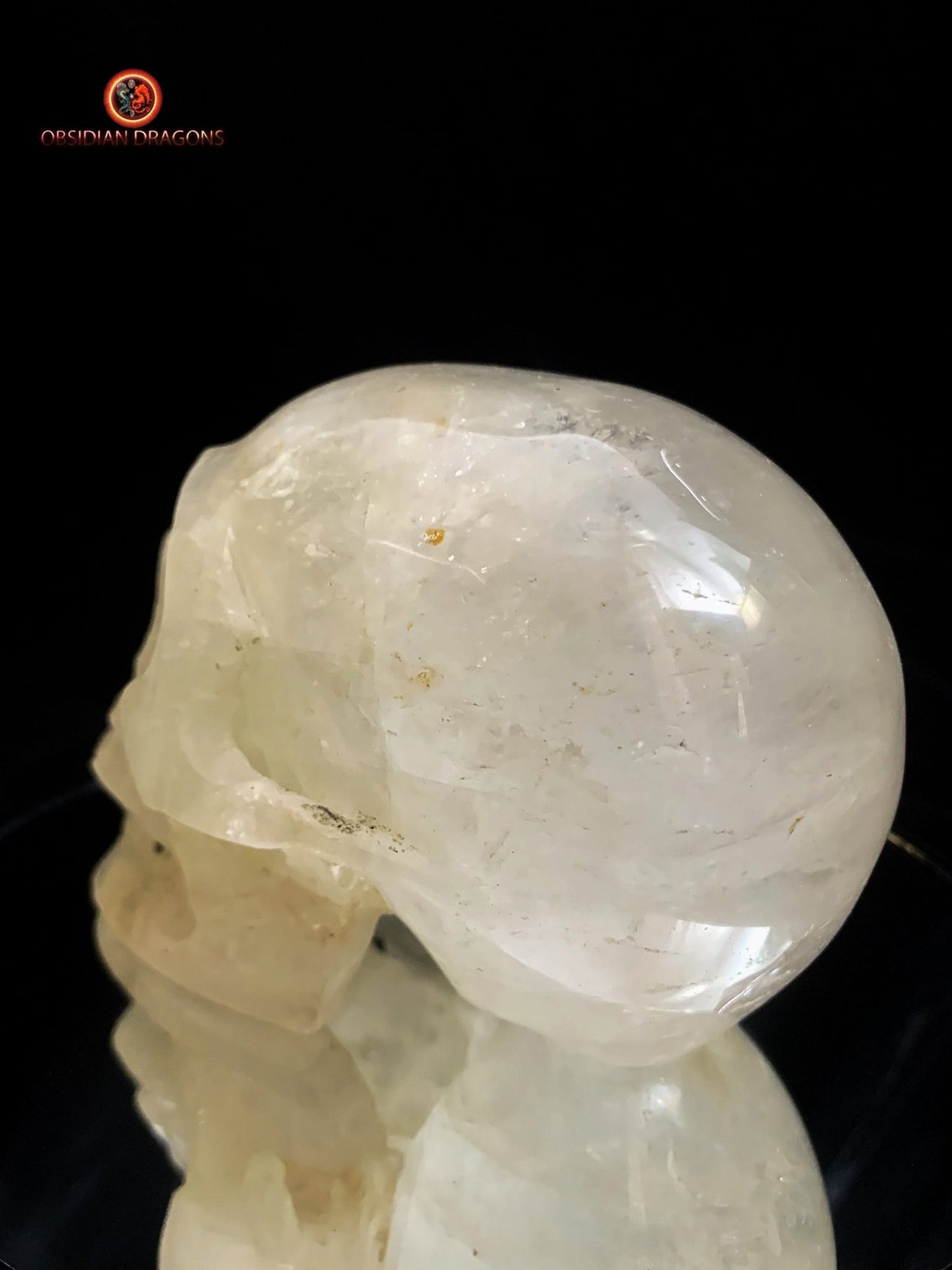 Crâne de cristal de roche Himalayen- Connexion profonde | obsidian dragons