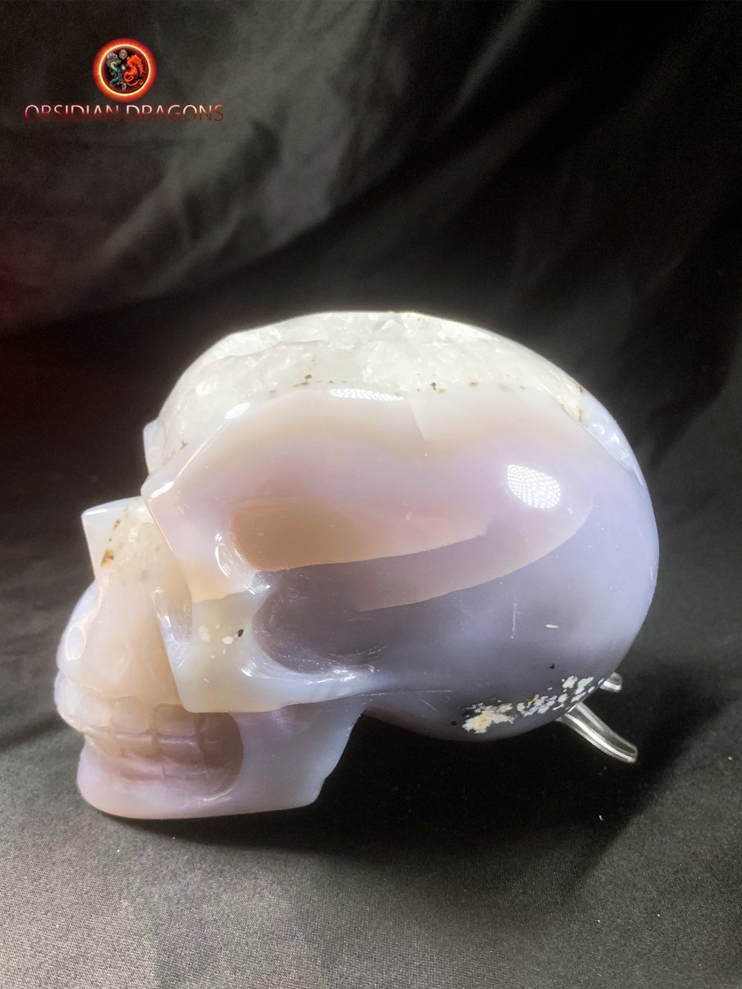 Crâne de cristal- Géode de quartz- Unique | obsidian dragons
