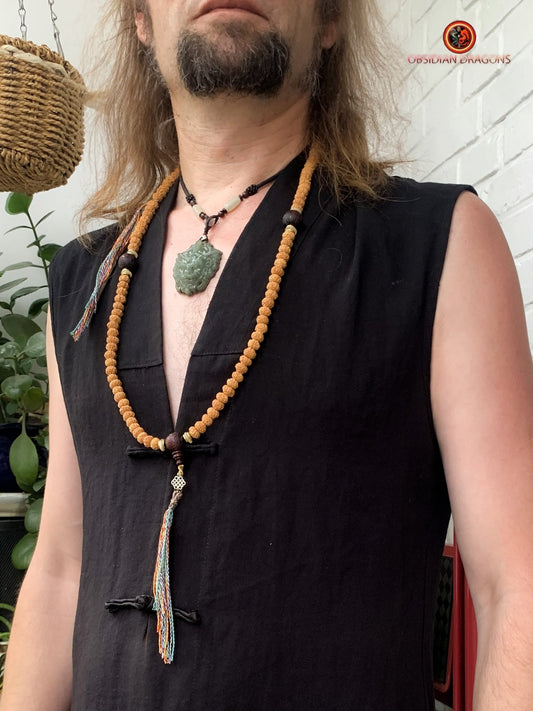 Mala en Rudraksha - Création Artisanale | obsidian dragons