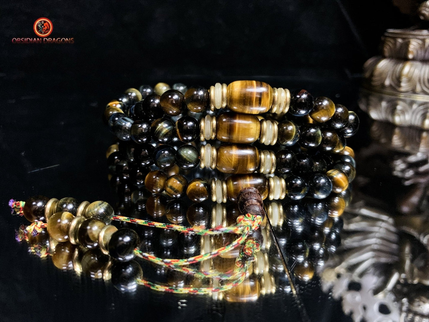 Mala en oeil de tigre/ oeil de faucon- Artisanal | obsidian dragons