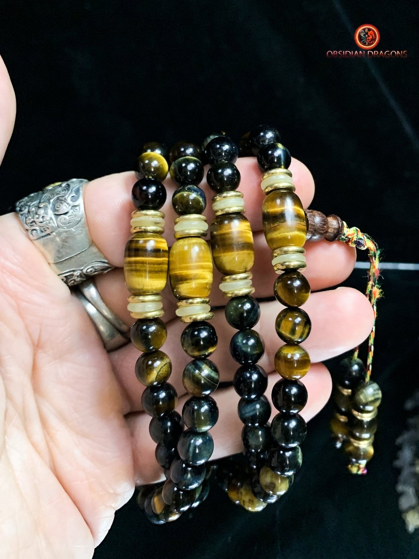 Mala en oeil de tigre/ oeil de faucon- Artisanal | obsidian dragons