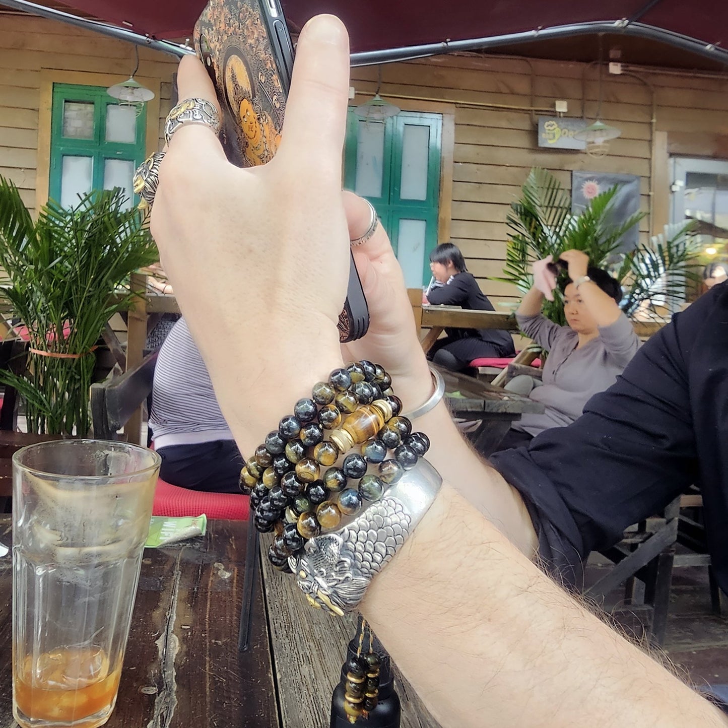 Mala en oeil de tigre/ oeil de faucon- Artisanal | obsidian dragons