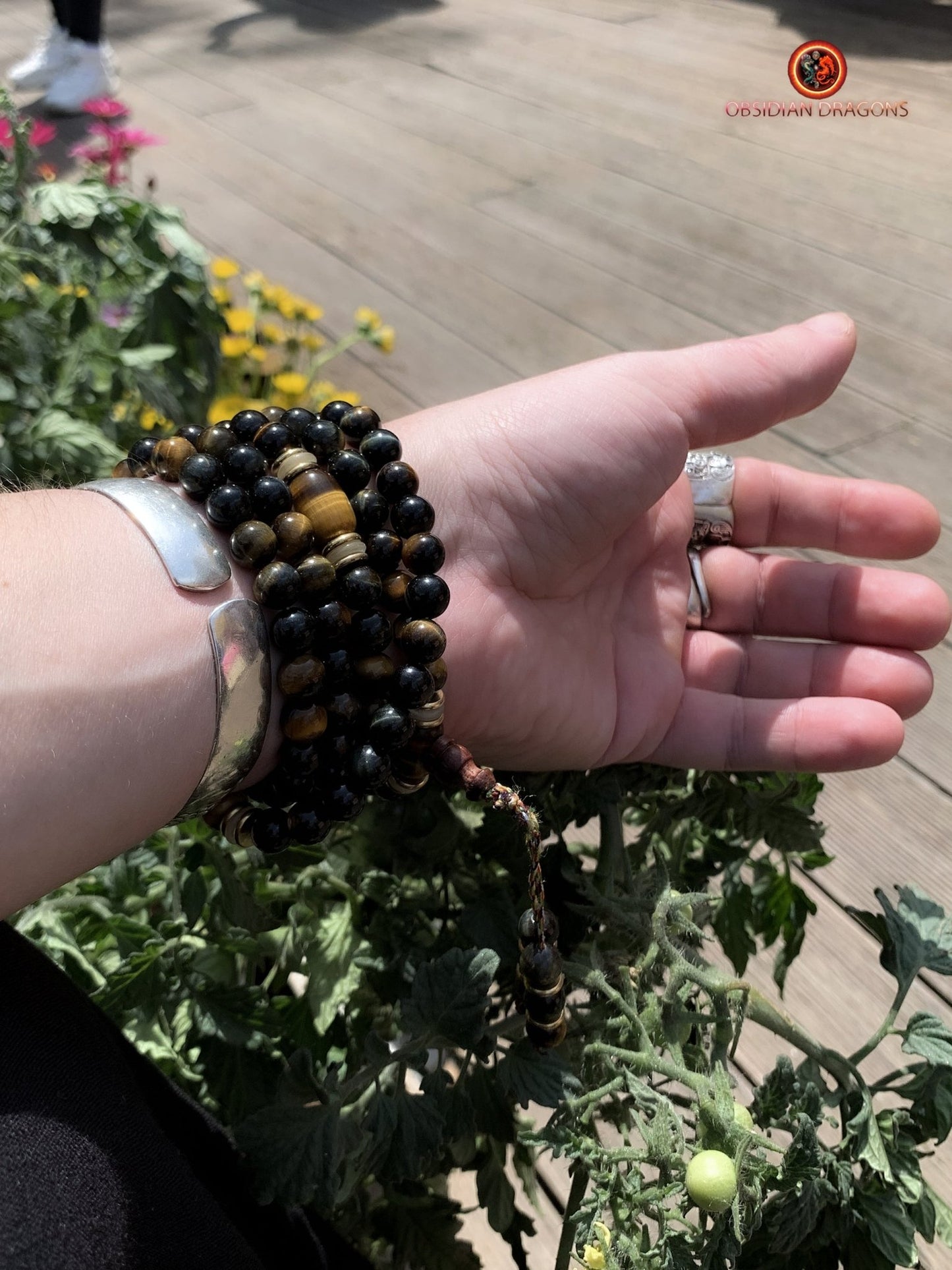 Mala en oeil de tigre/ oeil de faucon- Artisanal | obsidian dragons