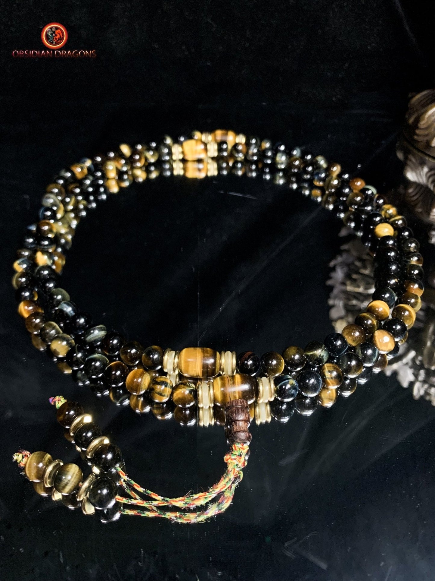 Mala en oeil de tigre/ oeil de faucon- Artisanal | obsidian dragons