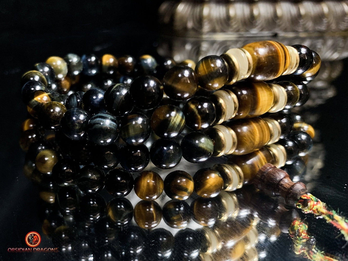 Mala en oeil de tigre/ oeil de faucon- Artisanal | obsidian dragons