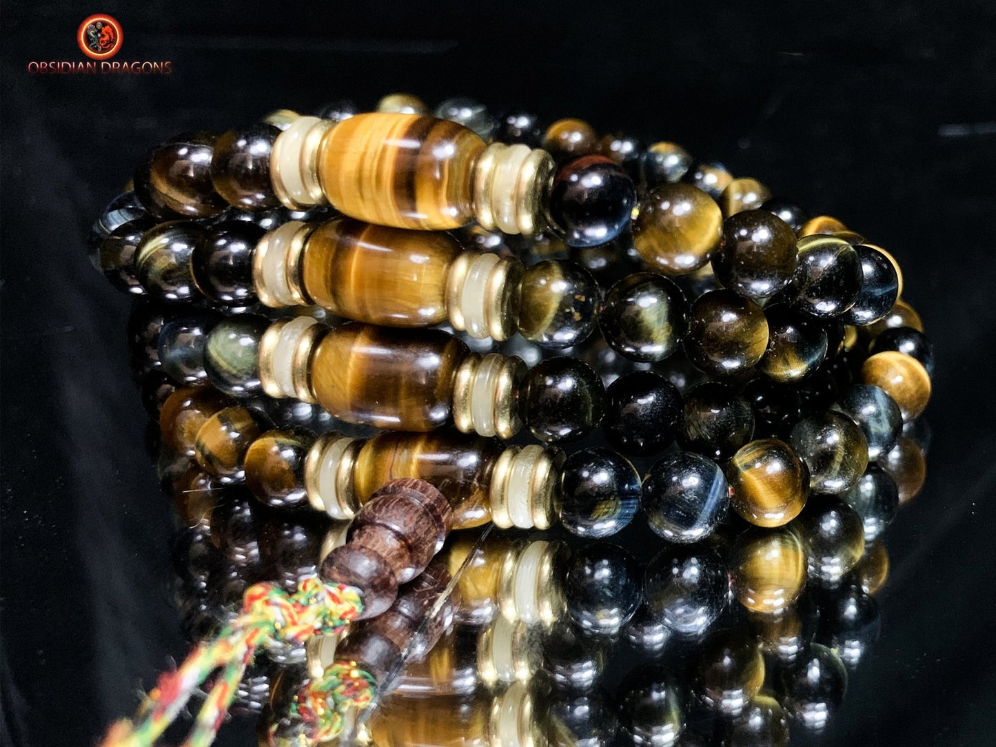 Mala en oeil de tigre/ oeil de faucon- Artisanal | obsidian dragons