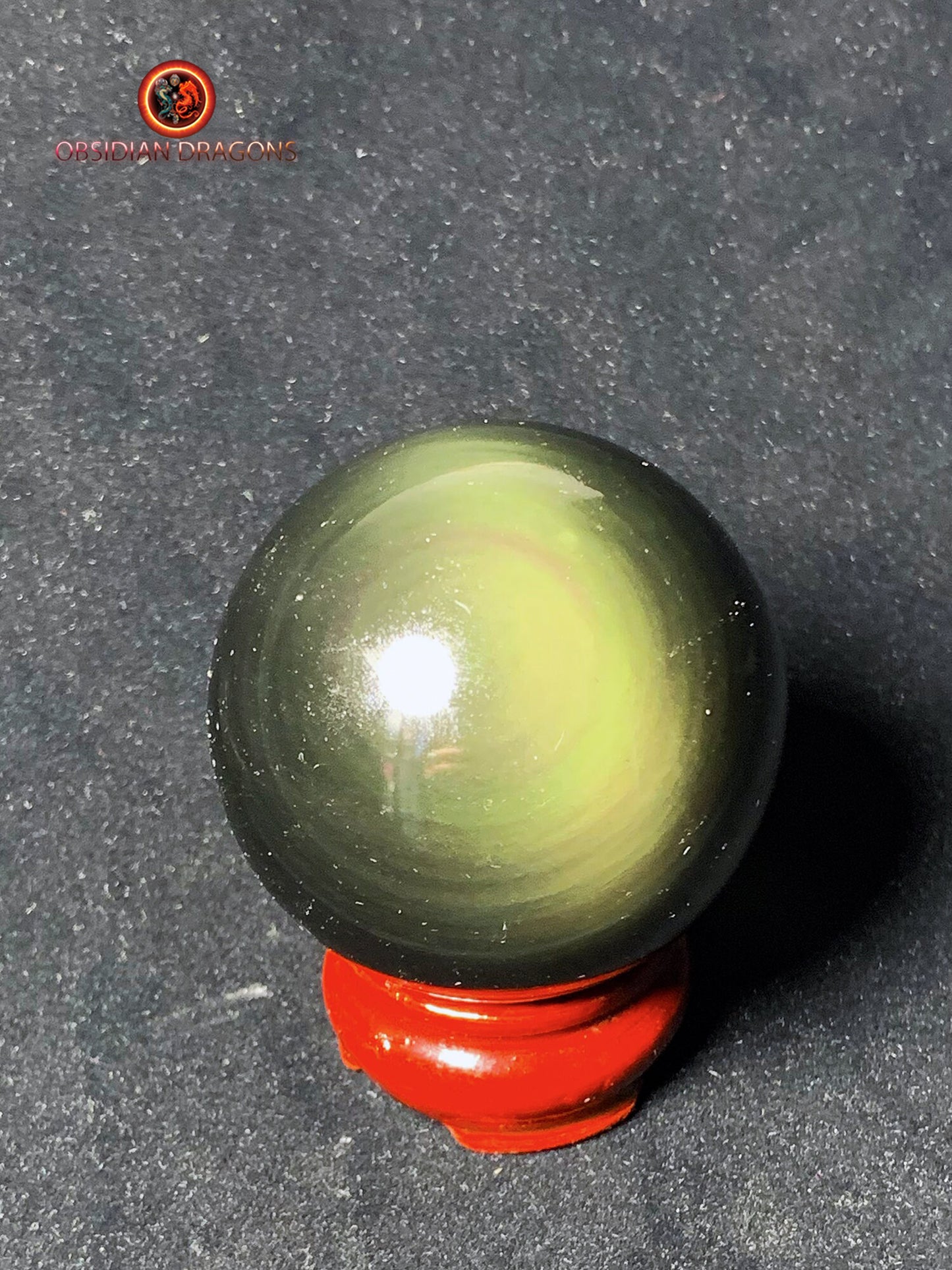 Rare sphère en obsidienne œil céleste - exceptionnelle