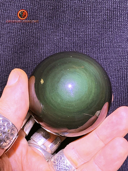Sphère en obsidienne œil céleste - Unique - 6.30cm