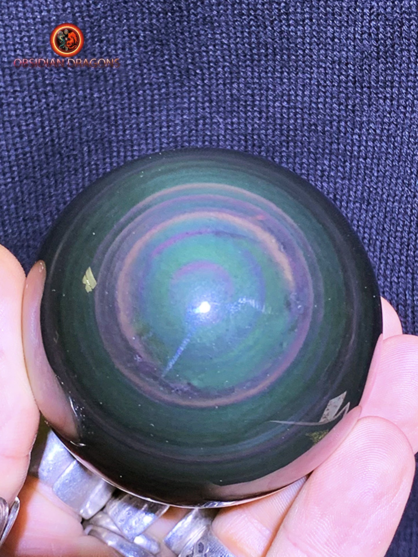Sphère en obsidienne œil céleste - Unique - 6.30cm