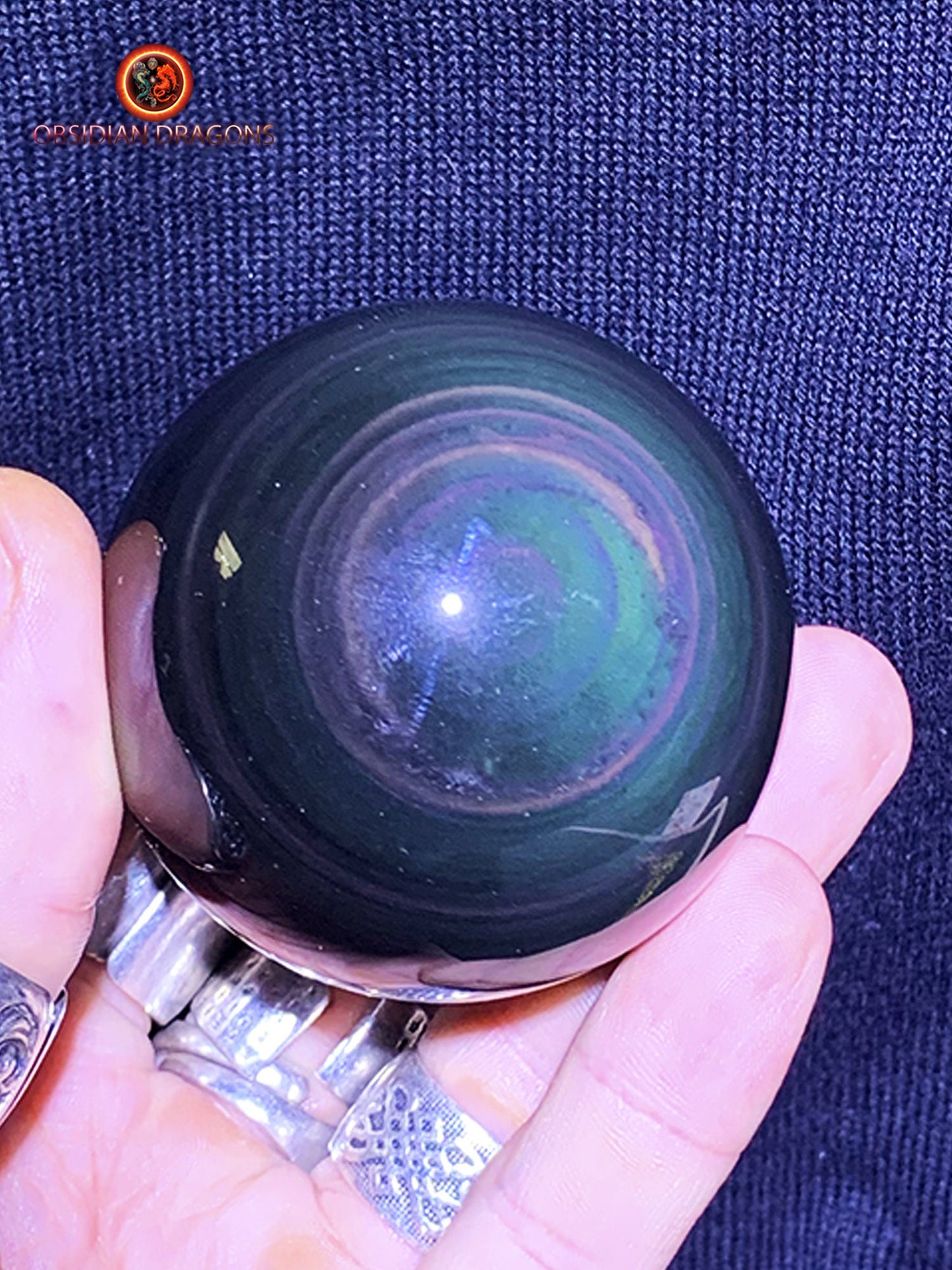 Sphère en obsidienne œil céleste - Unique - 6.30cm