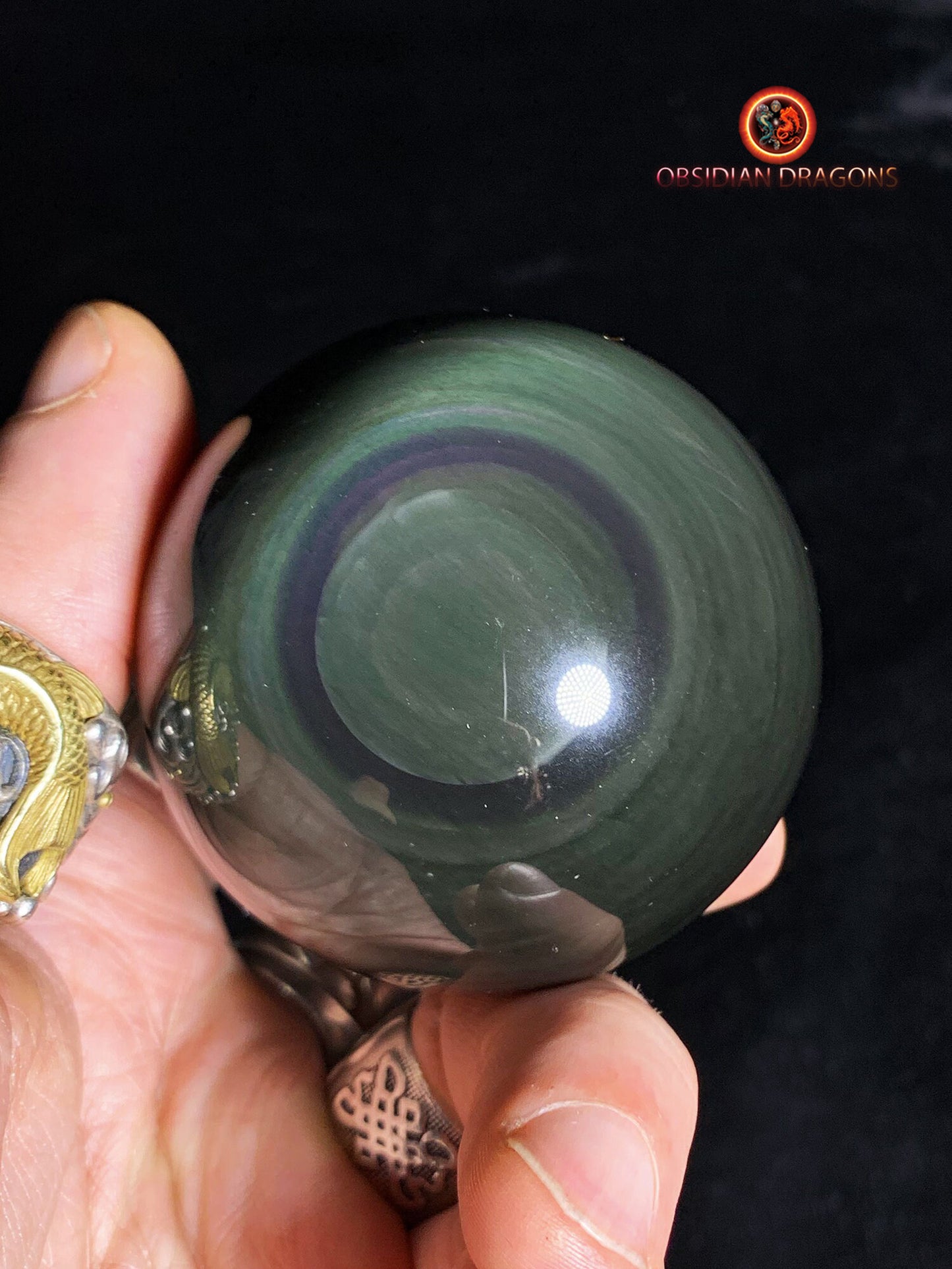 Sphère en obsidienne œil céleste - Unique - 6,20 cm