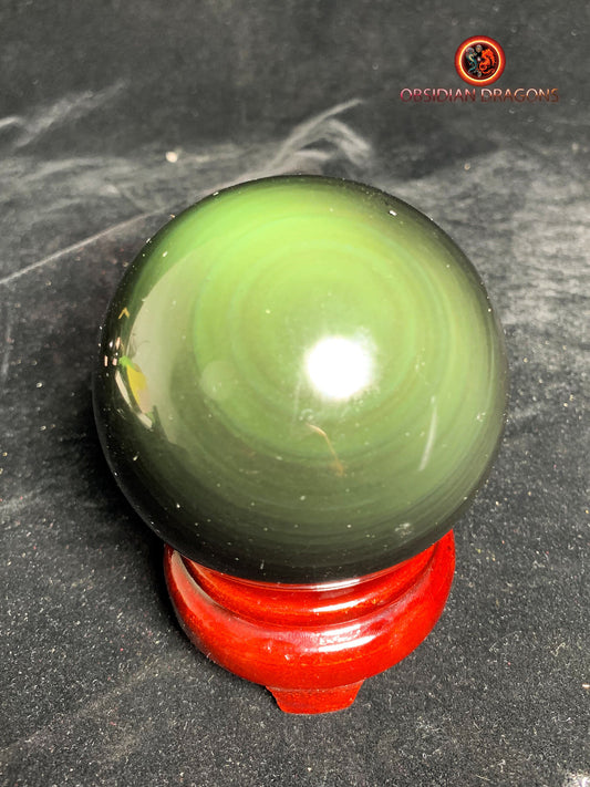 Sphère en obsidienne œil céleste - Unique - 8CM