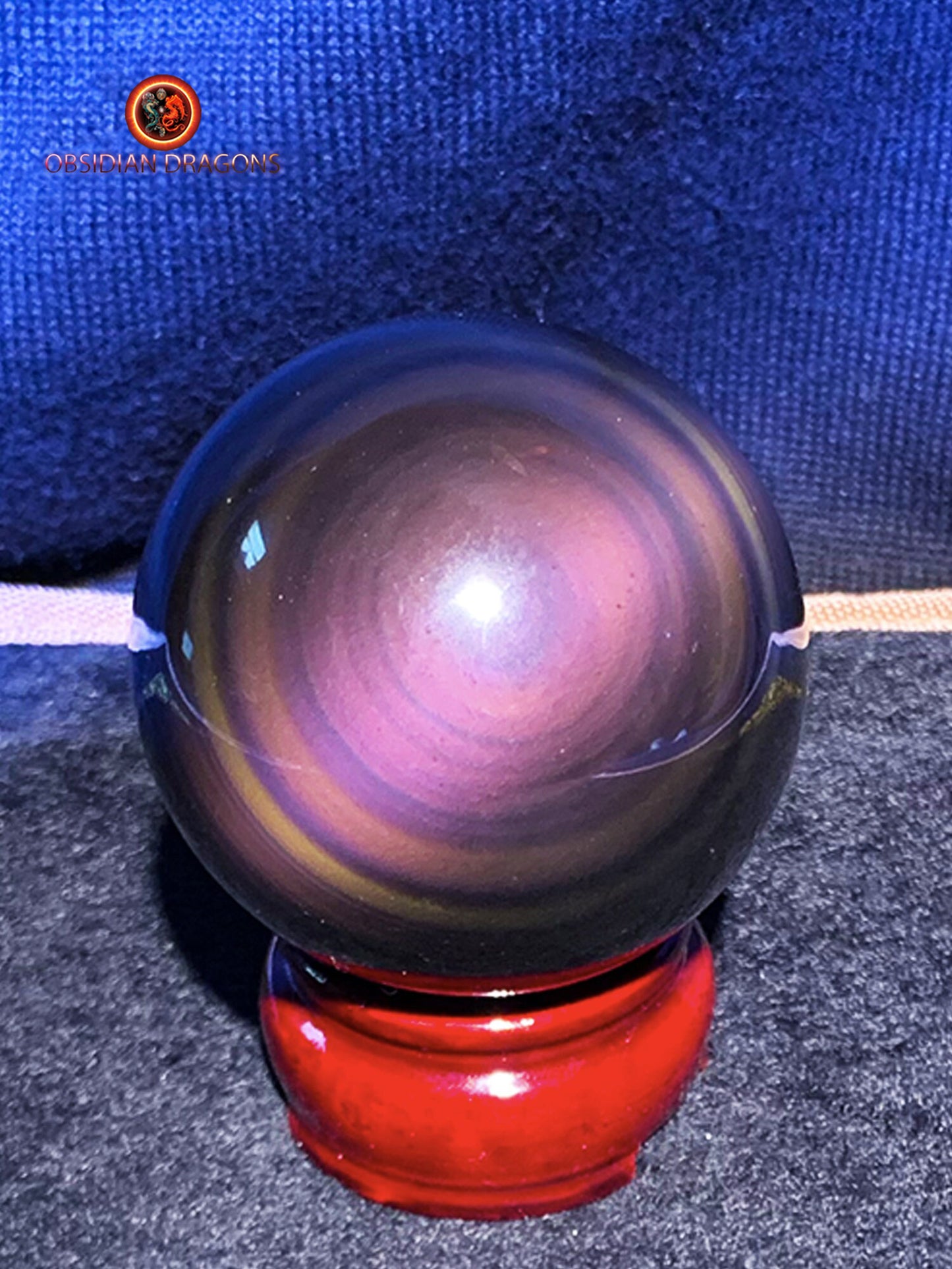 Rare sphère en obsidienne œil céleste - exceptionnelle