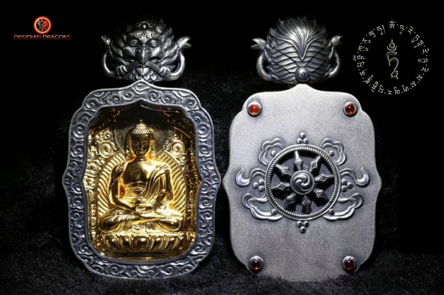 Pendentif Bouddha- Ghau- Bouddha Vairocana | obsidian dragons