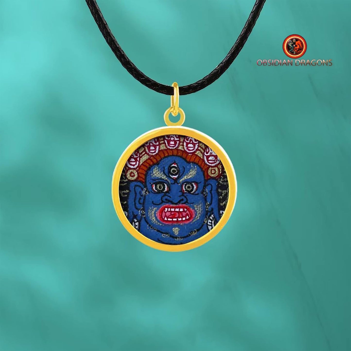 Pendentif Tangka-Mahakala- Or 18K