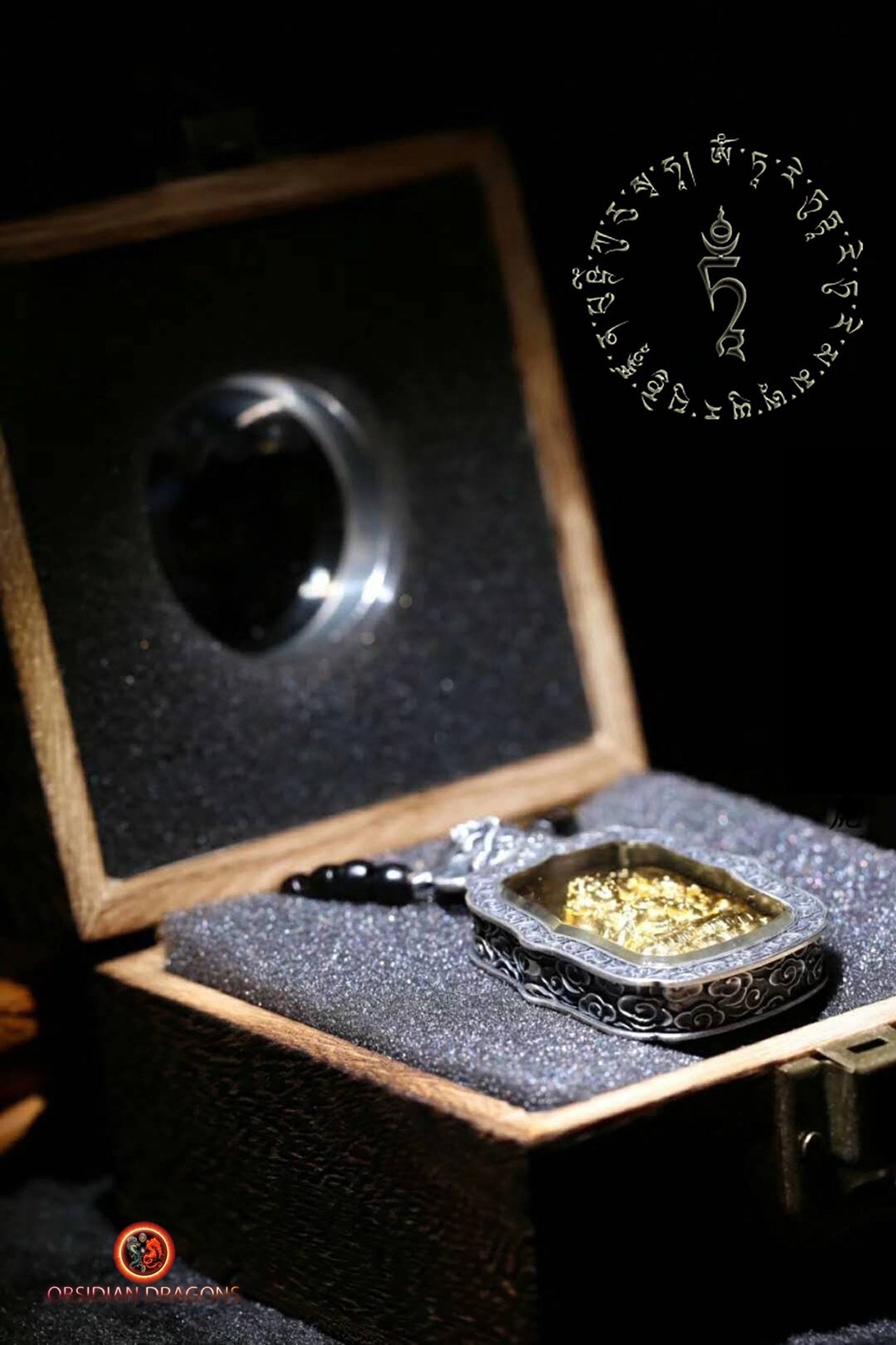 Pendentif Bouddha- Ghau- Bouddha Amitabha | obsidian dragons