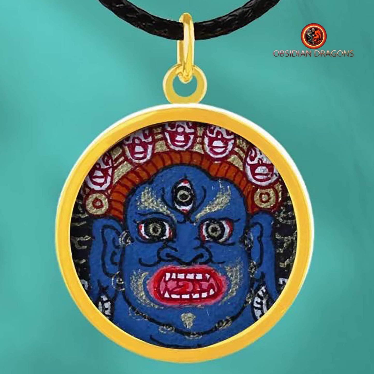 Pendentif Tangka-Mahakala- Or 18K