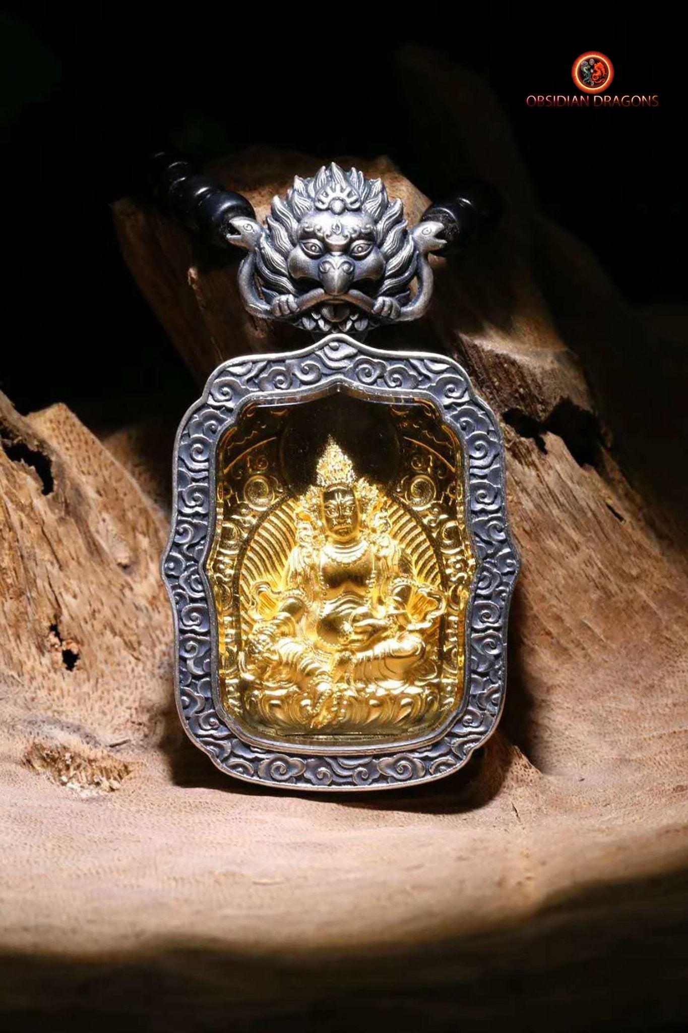 Pendentif Bouddha- Ghau- Jambhala | obsidian dragons