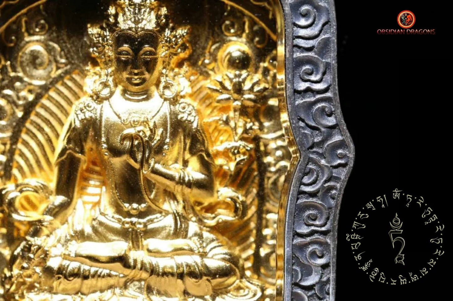 Pendentif Bouddha- Ghau- Mahasthamaprapta | obsidian dragons
