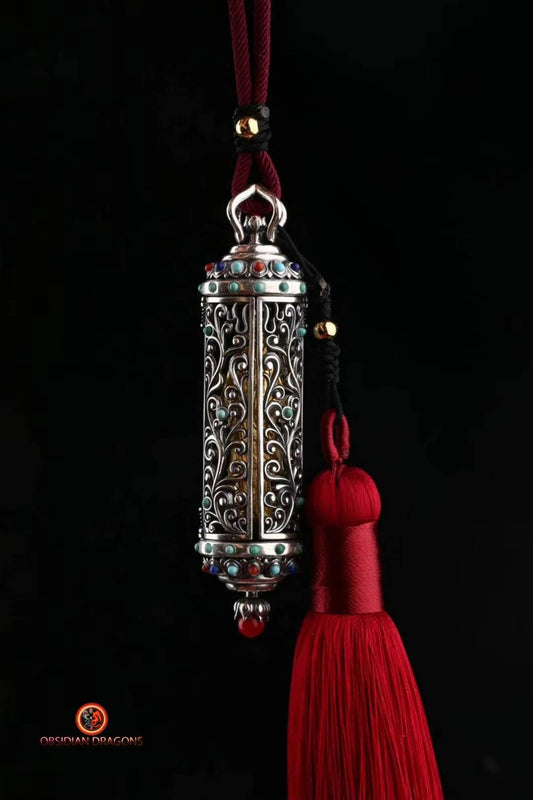 Pendentif bouddha- Autel bouddhiste portatif- Guan Yin | obsidian dragons