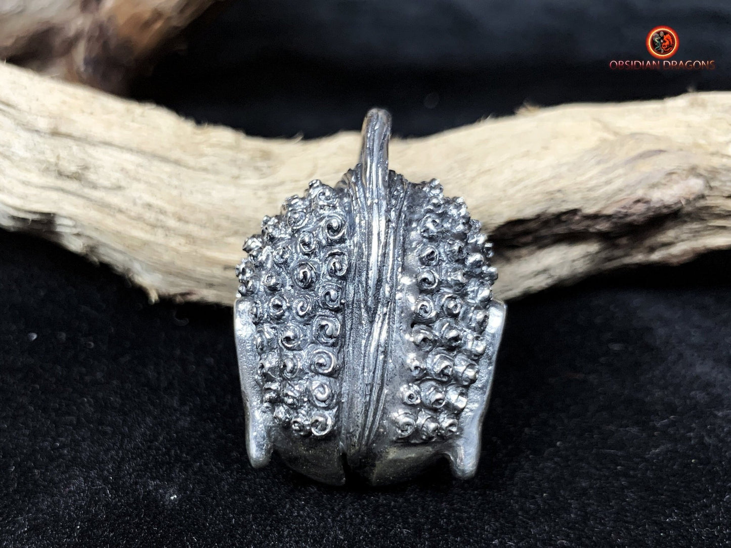 pendentif tête de bouddha et démon- argent 925- Makara | obsidian dragons