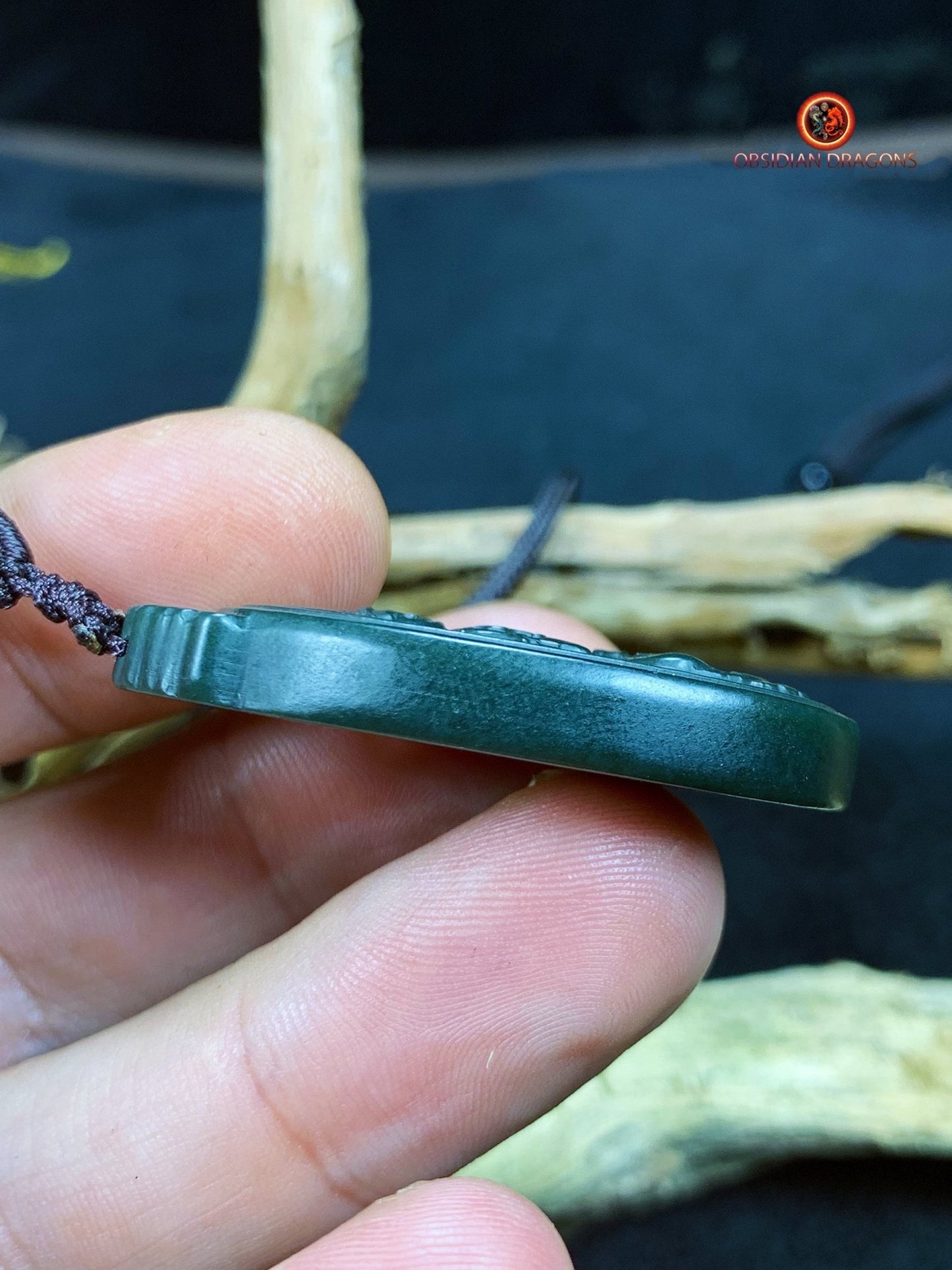 Pendentif bouddha en jade- Bouddha Amitabha | obsidian dragons