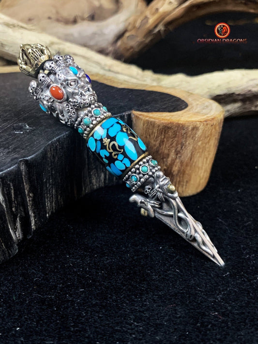 Pendentif Phurba Tibétain - Dissipez les Énergies Négatives | obsidian dragons