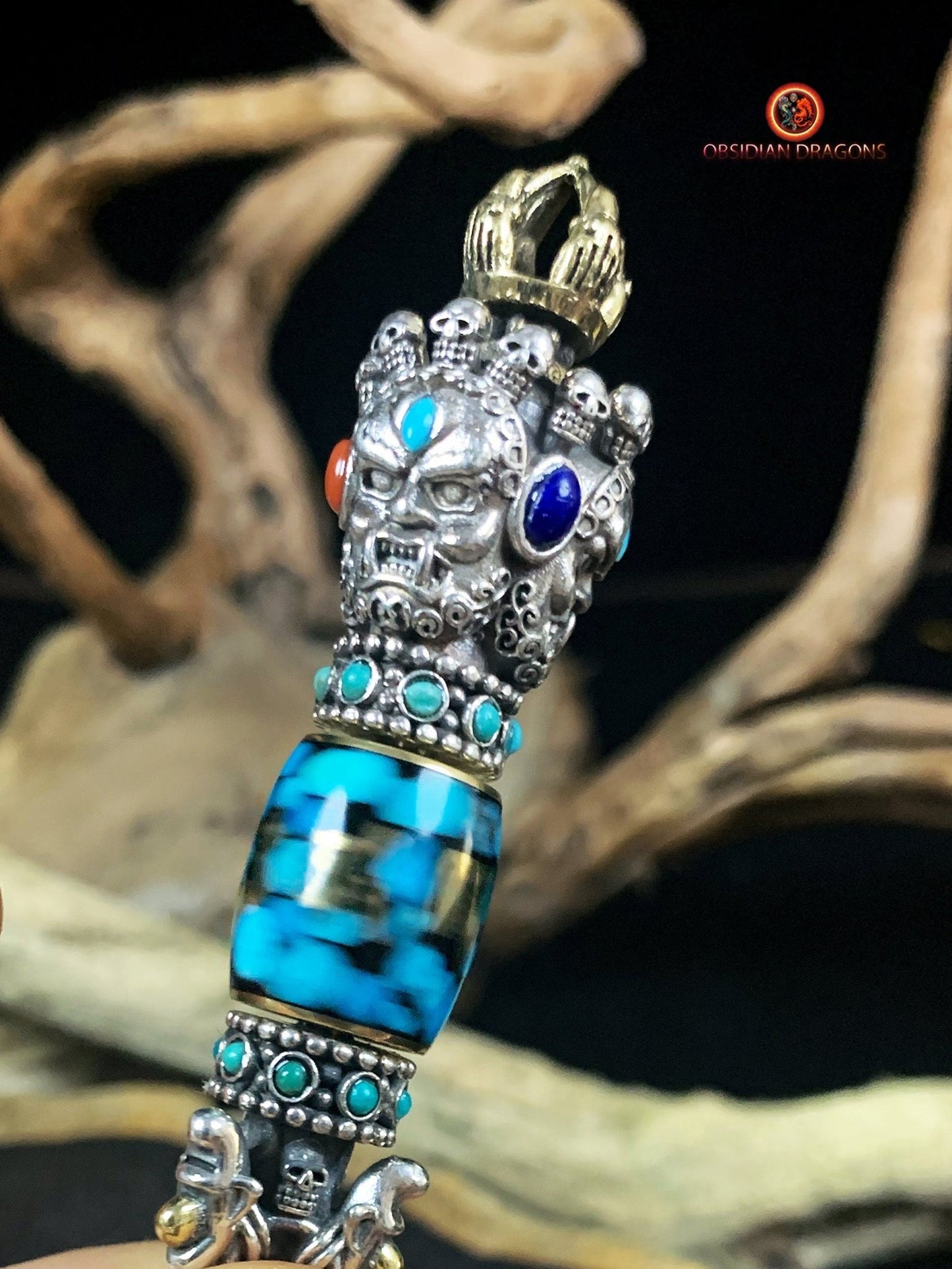 Pendentif Phurba Tibétain - Dissipez les Énergies Négatives | obsidian dragons