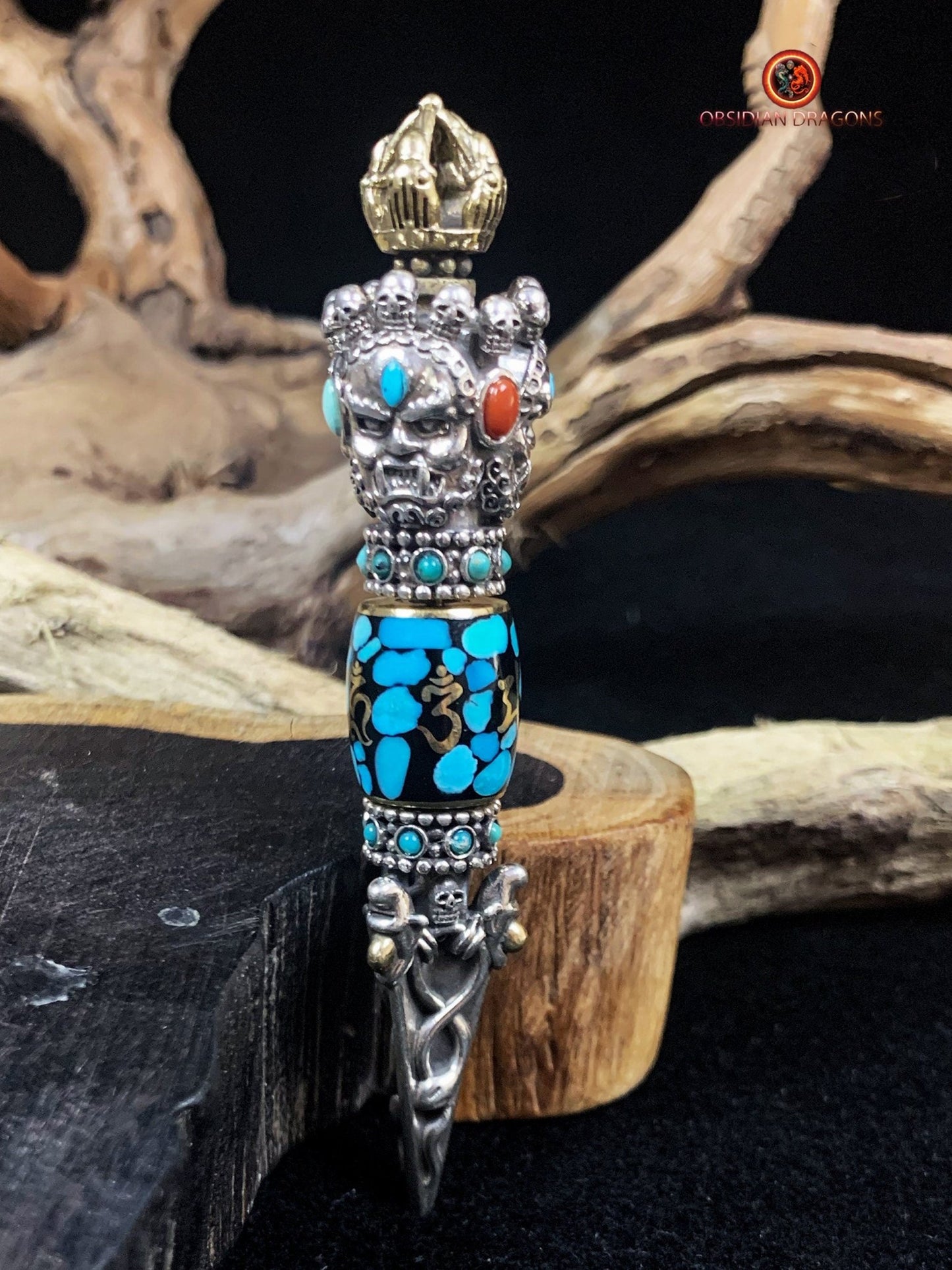 Pendentif Phurba Tibétain - Dissipez les Énergies Négatives | obsidian dragons