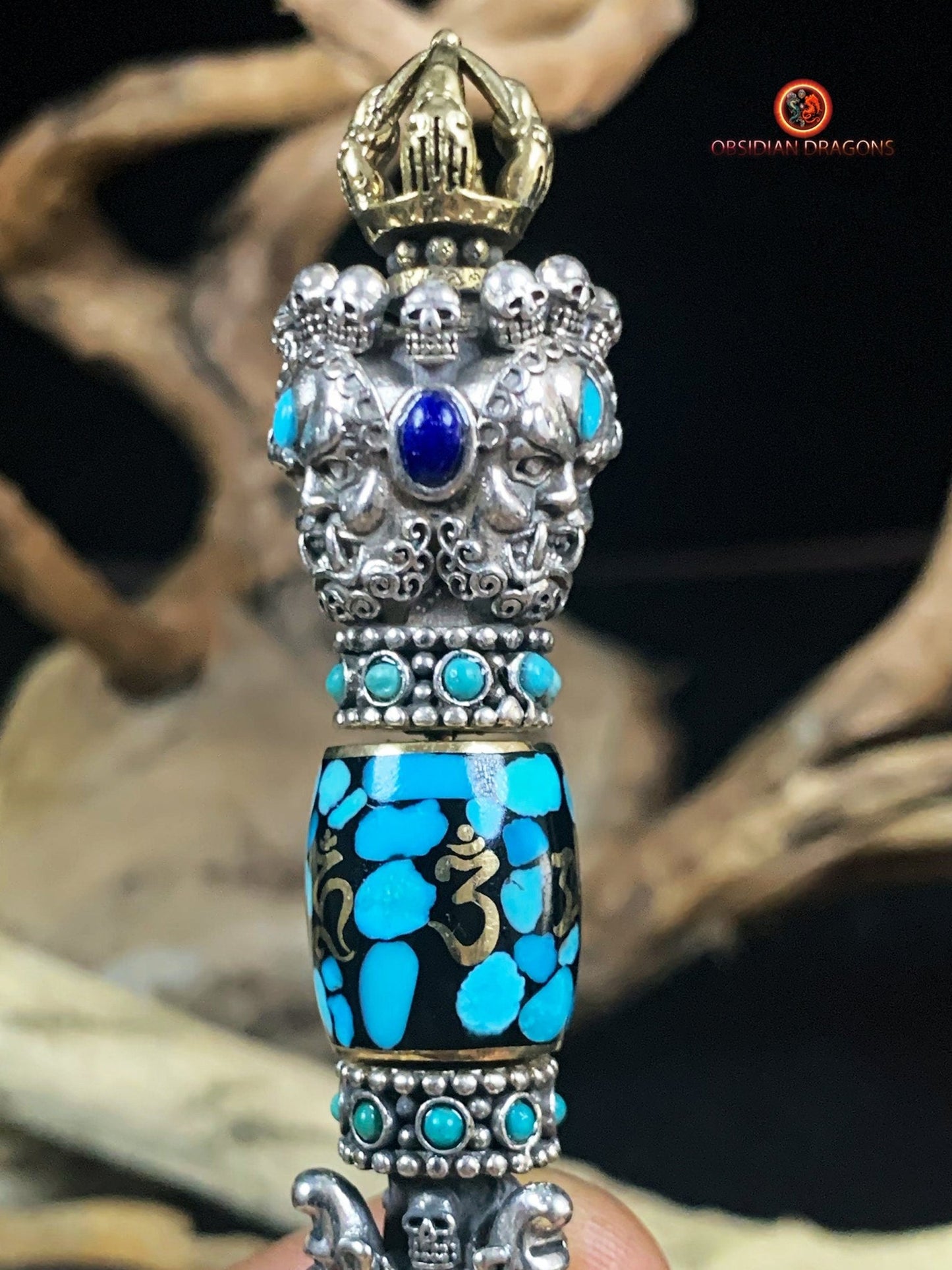 Pendentif Phurba Tibétain - Dissipez les Énergies Négatives | obsidian dragons