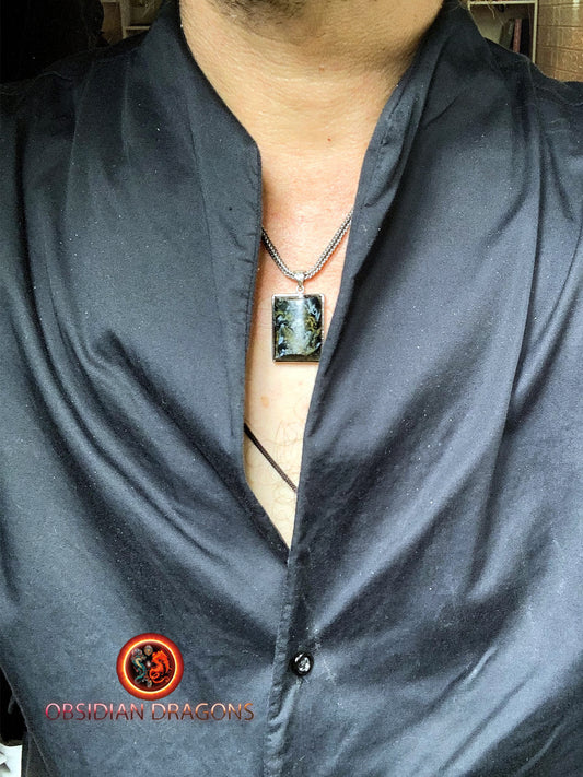 Pendentif pietersite- Serti argent 925