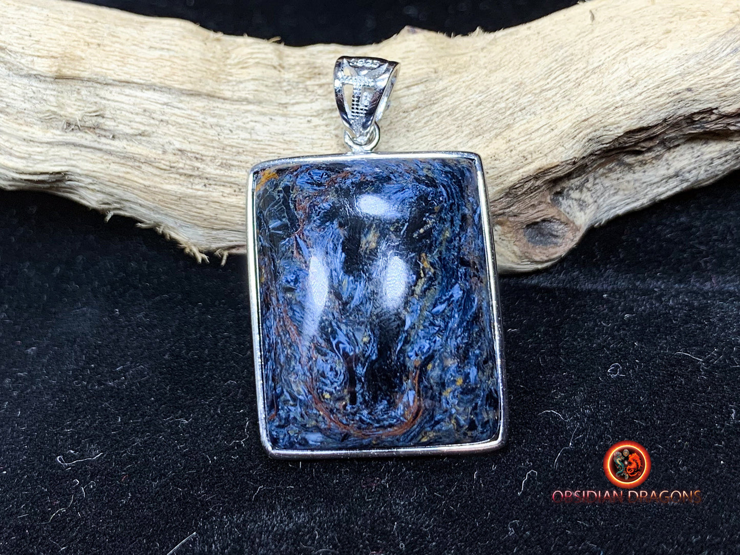 Pendentif pietersite- Serti argent 925
