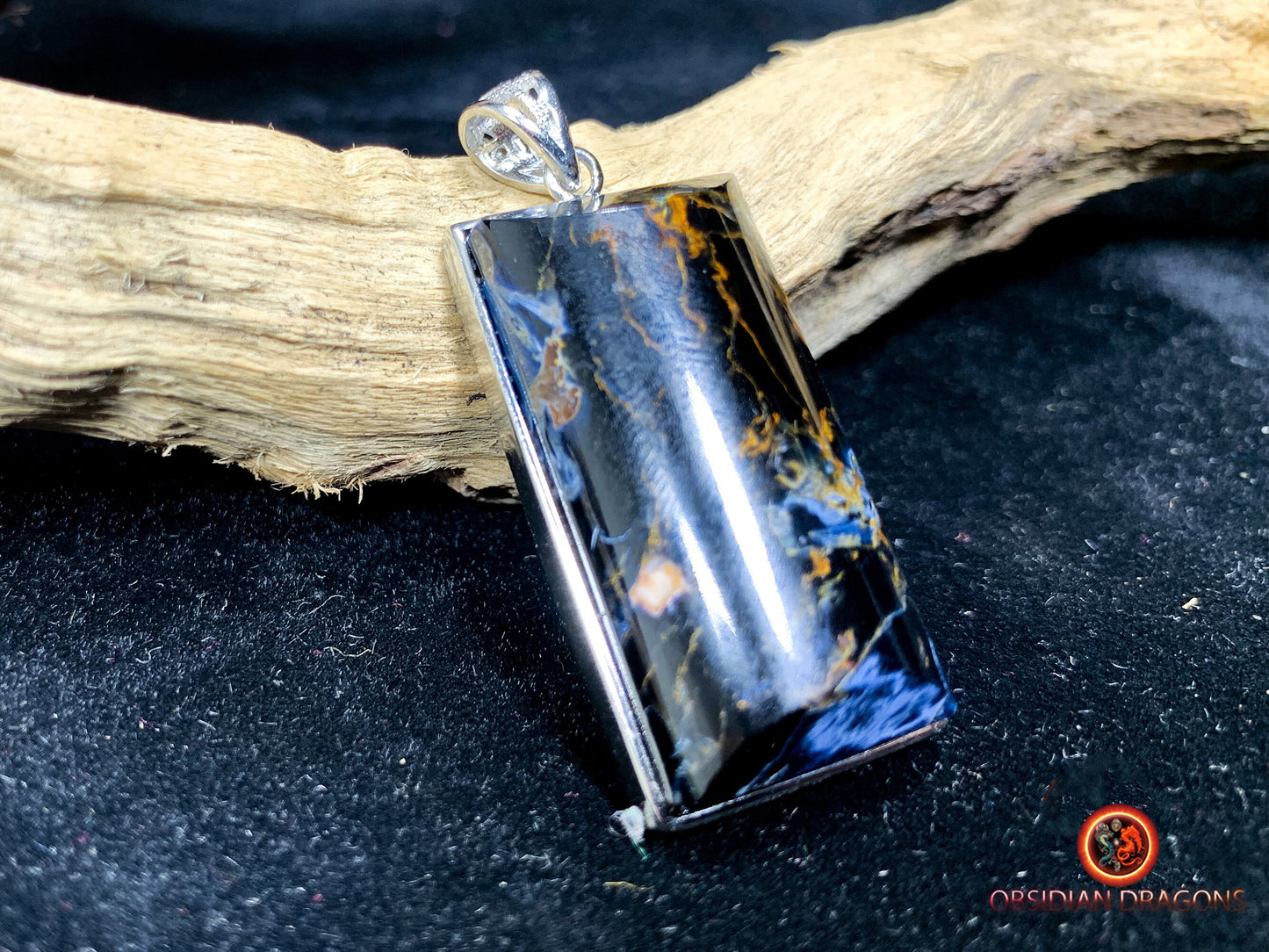 Pendentif pietersite- Serti argent 925