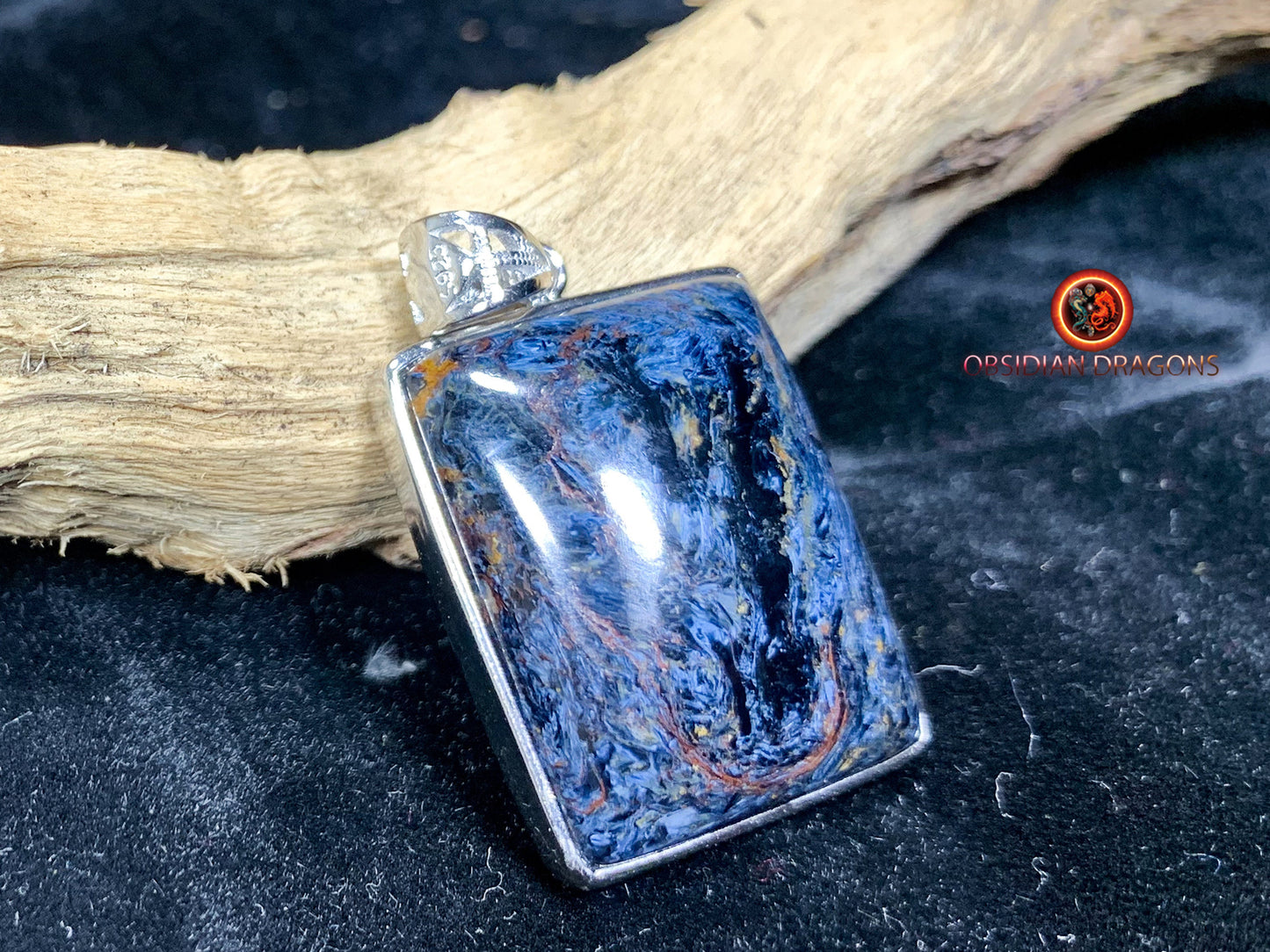 Pendentif pietersite- Serti argent 925