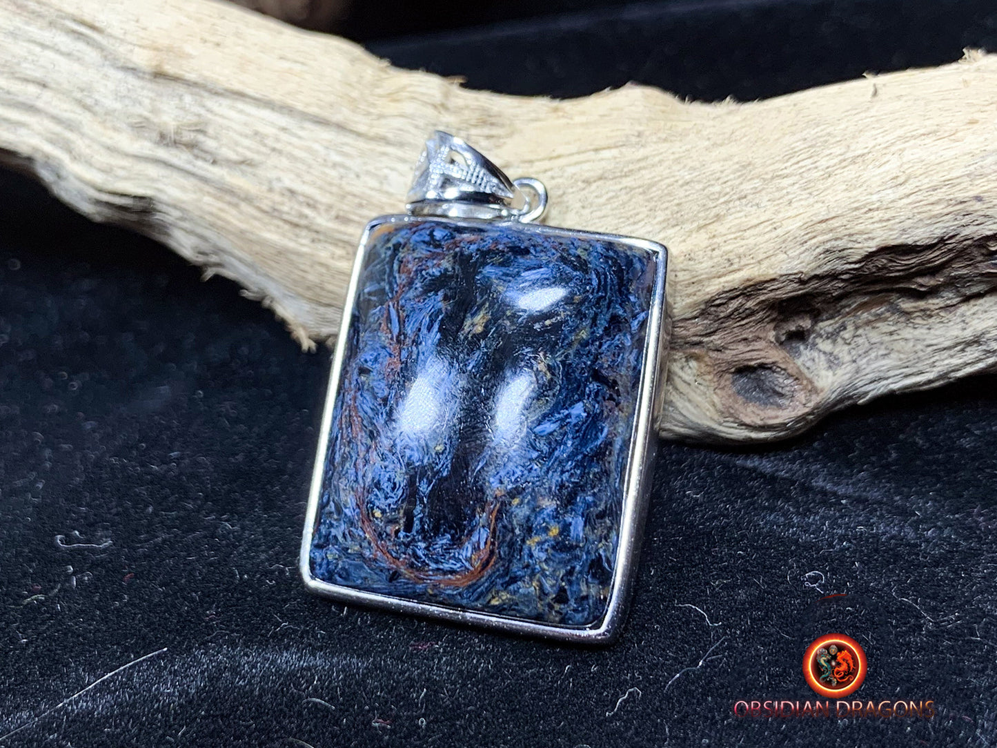 Pendentif pietersite- Serti argent 925
