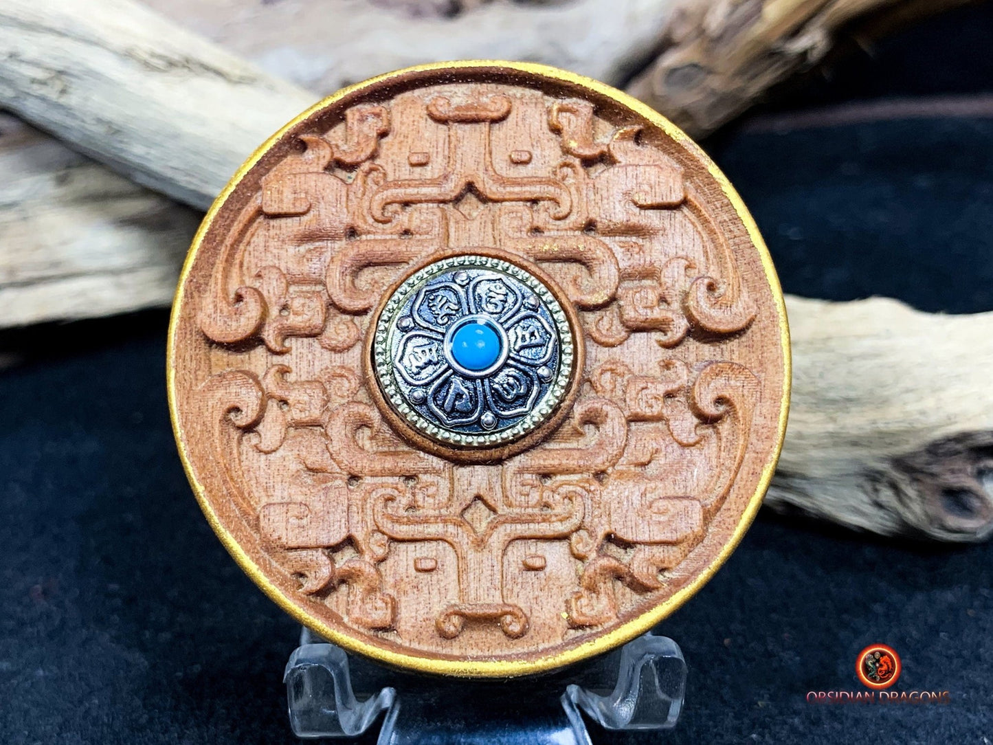 Pendentif Pixiu en santal- Rare pièce de collection | obsidian dragons