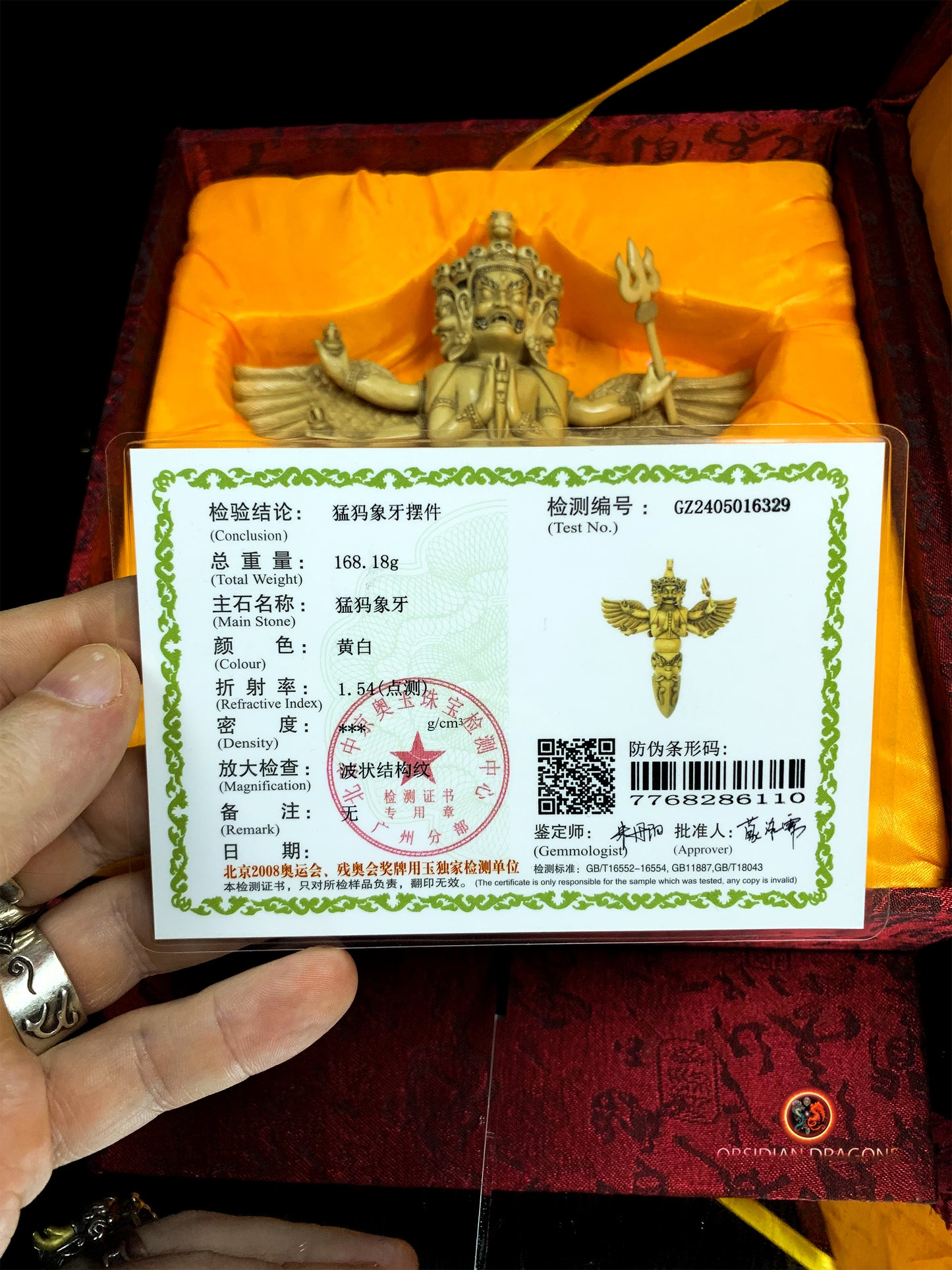 Phurba en Ivoire de Mammouth - rare pièce bouddhiste | obsidian dragons