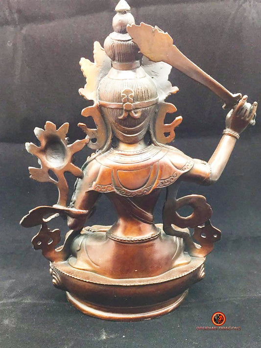 Statuette en Bronze du Bodhisattva Manjushri | obsidian dragons