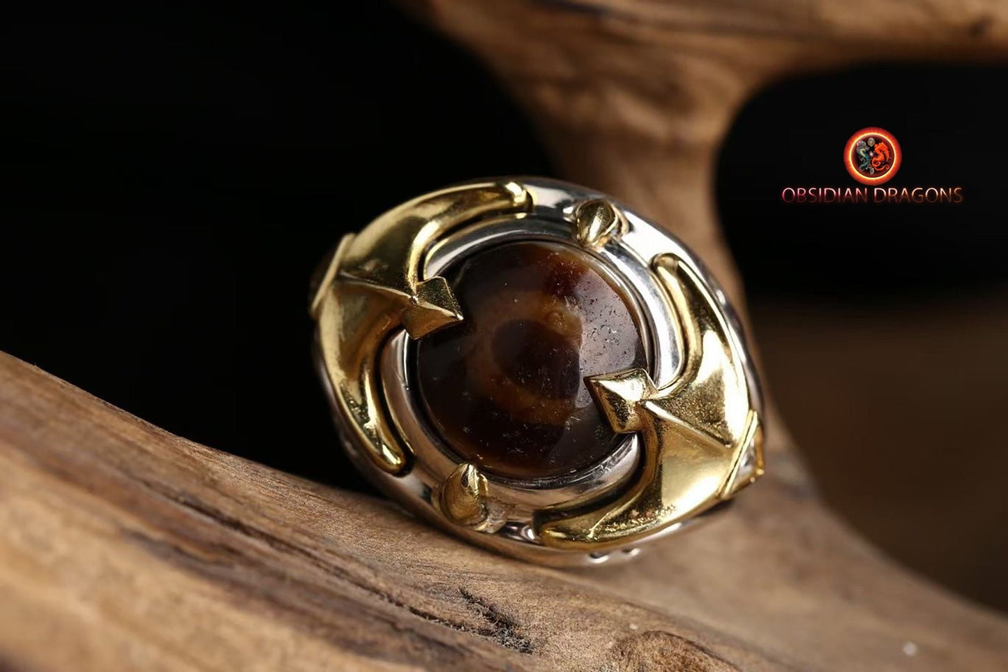 Bague tibétaine- DZI à un oeil