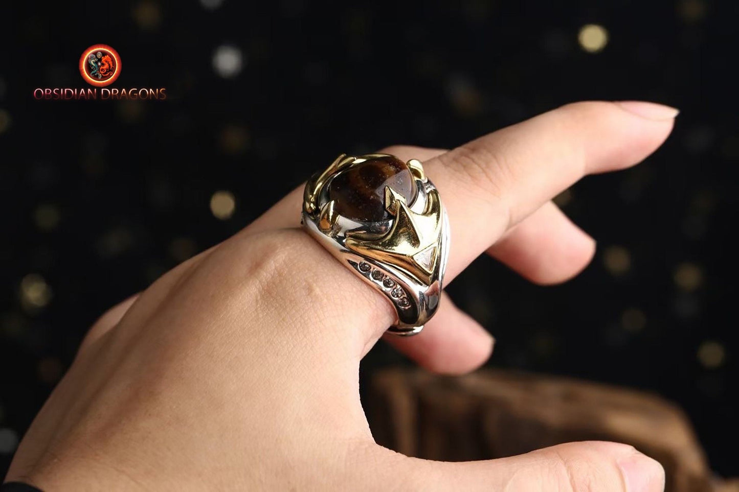 Bague tibétaine- DZI à un oeil