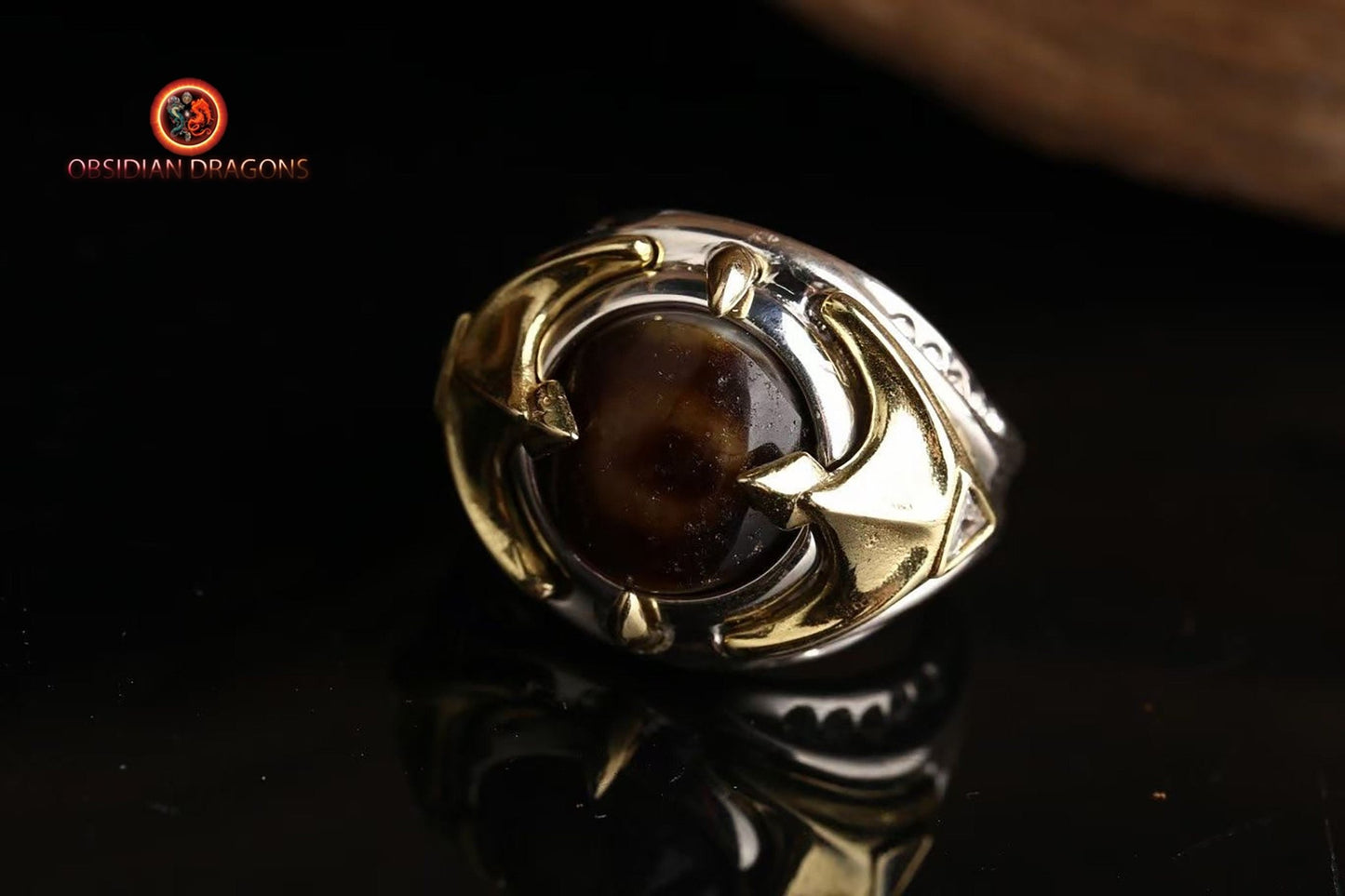 Bague tibétaine- DZI à un oeil