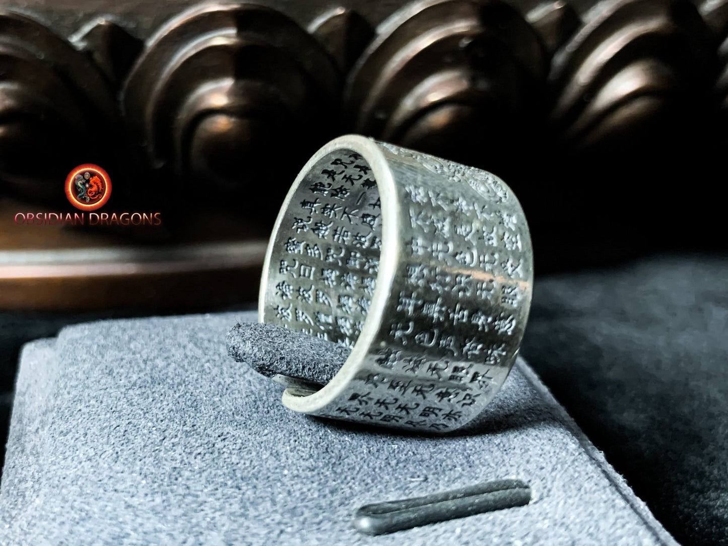 Bague Bouddha- Amitabha- Argent 925- réglable