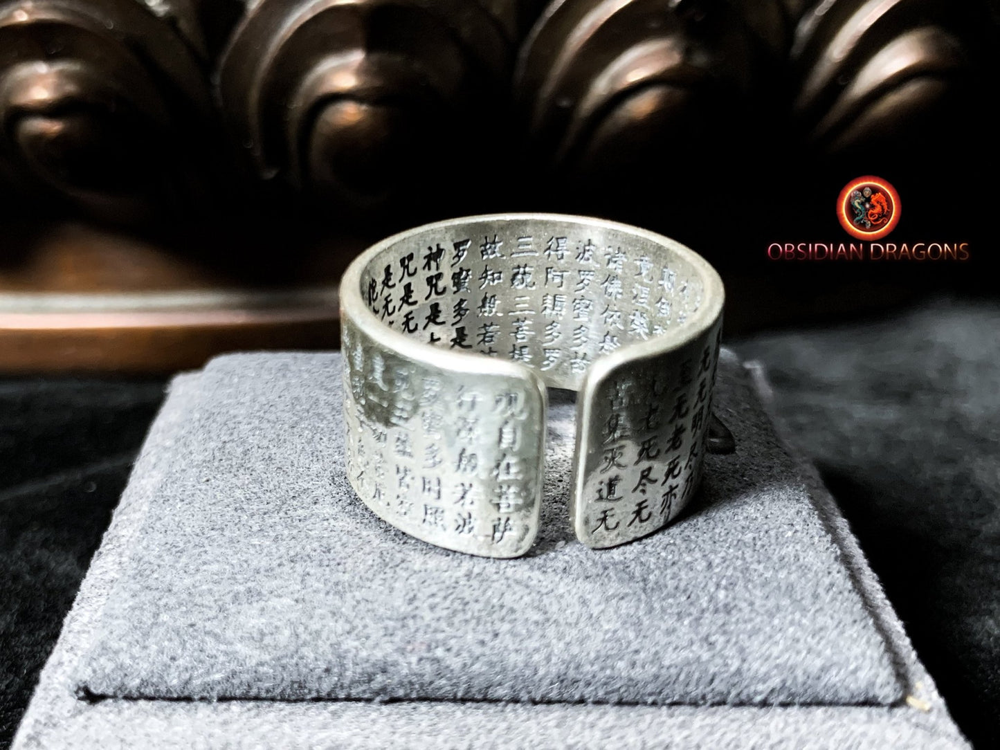 Bague Bouddha- Amitabha- Argent 925- réglable